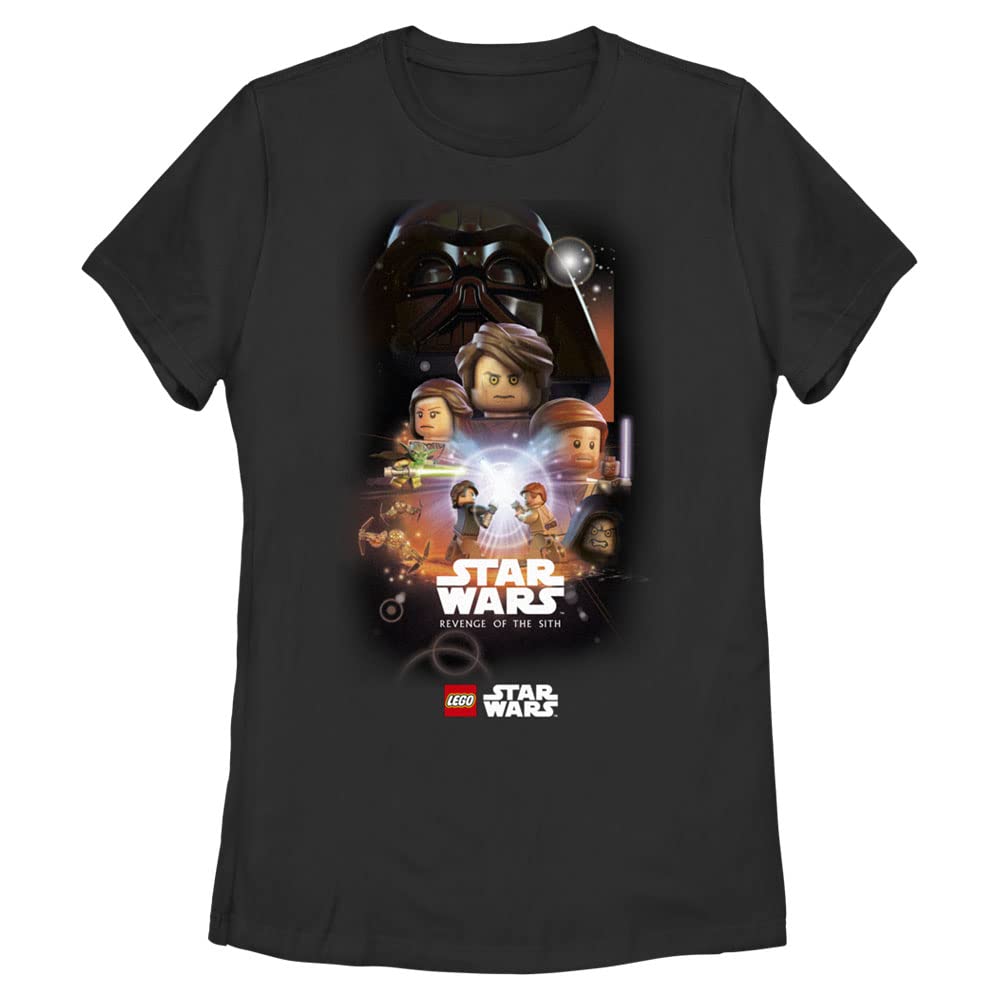 Star Wars Lego Revenge of The Sith Women's Graphic T-Shirt - Fifth Sun Short Sleeve Tee for Fans, Cosplay & Casual Wear