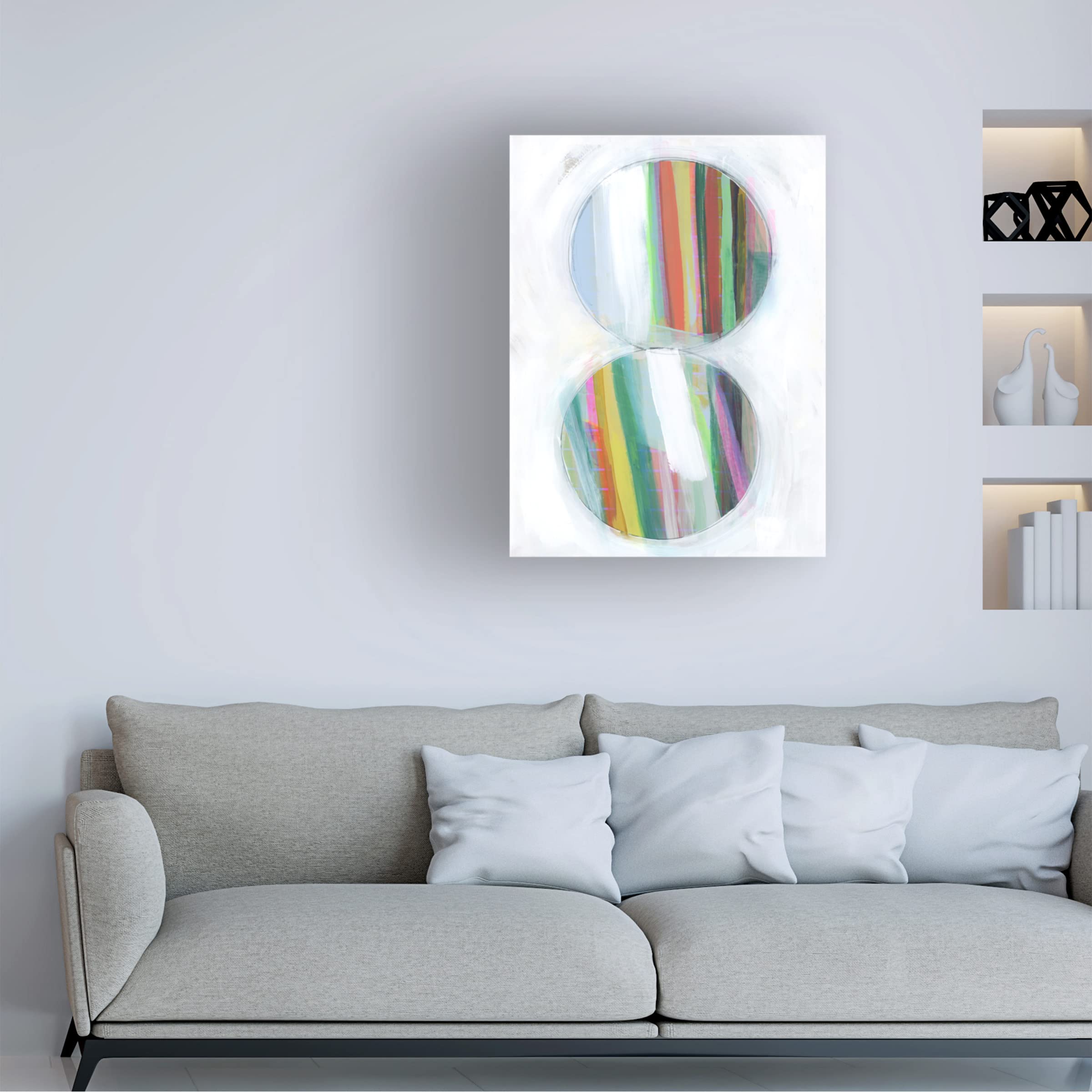 Bellissimo Art 'Art in Whites III' Premium Canvas Wall Art - 35x47 Inches - Modern Home Decor for Living Room, Bedroom & Office