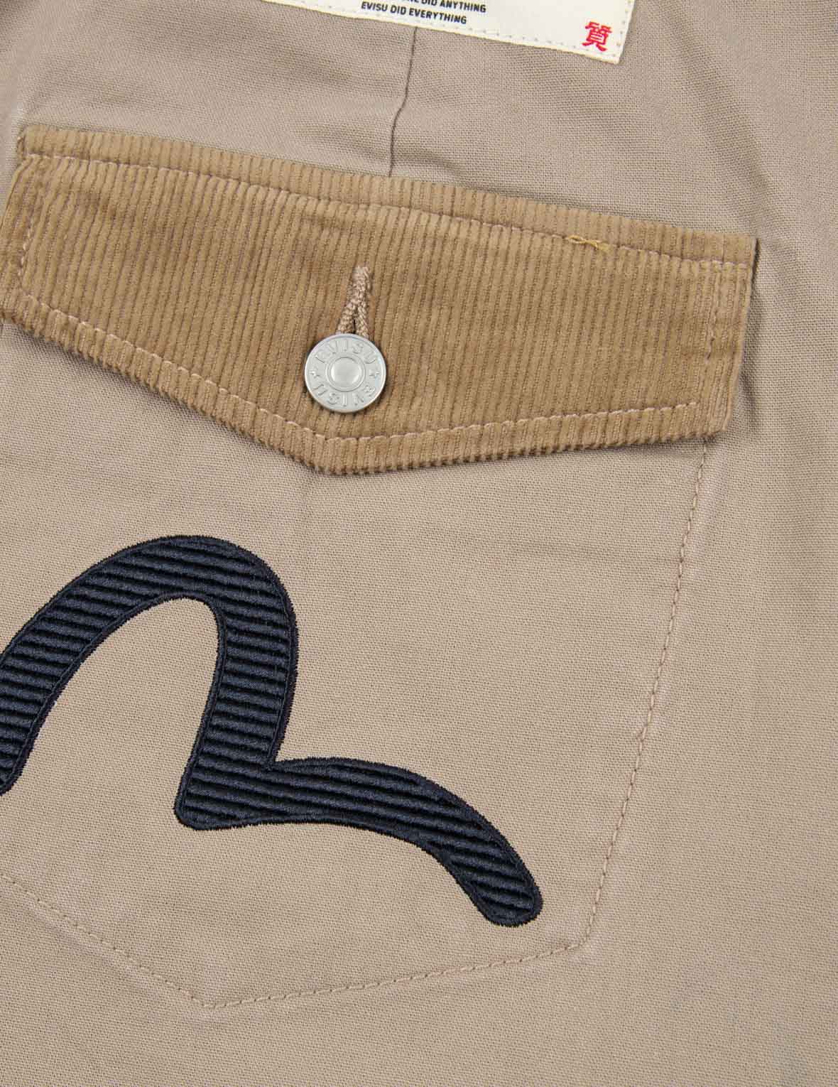 Stylish Seagull & Logo Embroidered Cargo Pants for Men - Durable Outdoor Workwear & Street Fashion