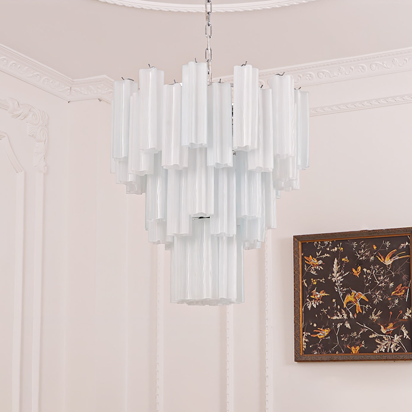 Addis Chandelier - Elegant Crystal Ceiling Light Fixture for Dining Room & Living Room | Perfect for Home Decor & Wedding Venue Lighting