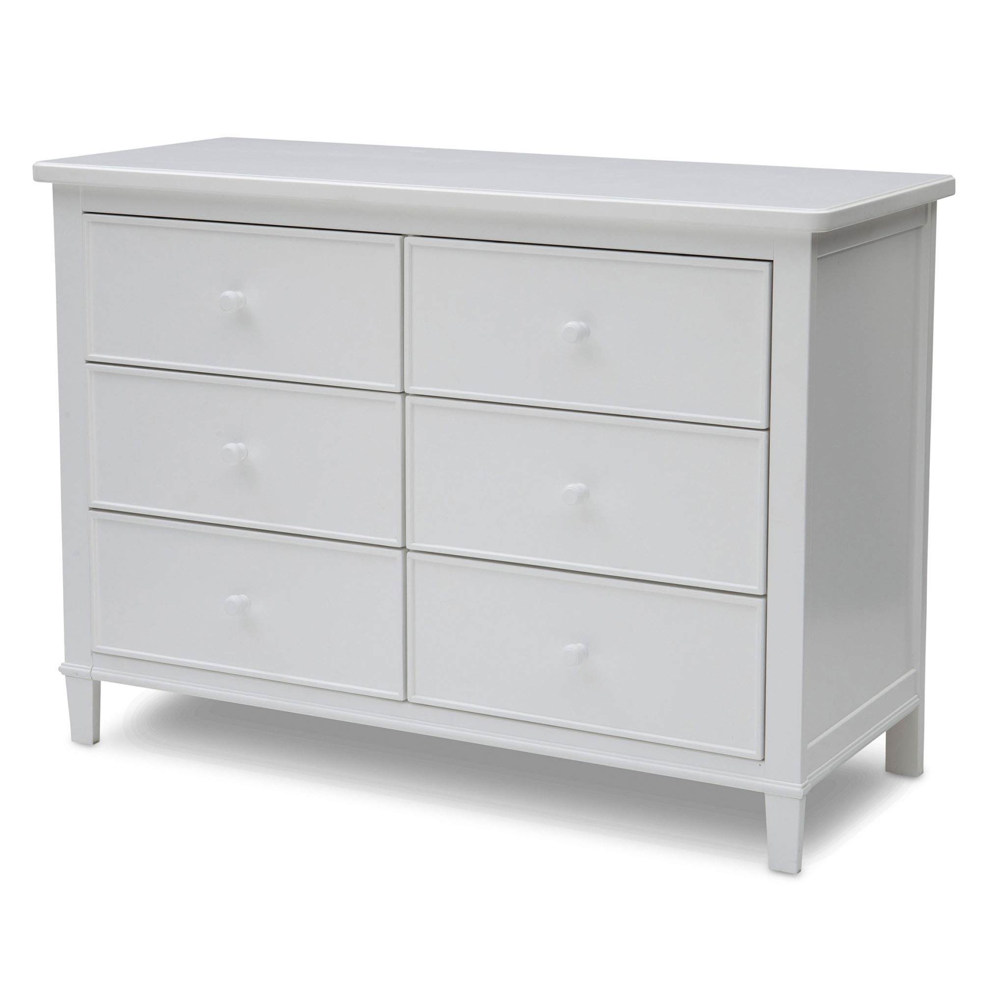 Delta Children Haven 6-Drawer Dresser - White Nursery Dresser for Baby Clothes & Storage | Perfect for Kids' Bedroom Organization & Nursery Decor