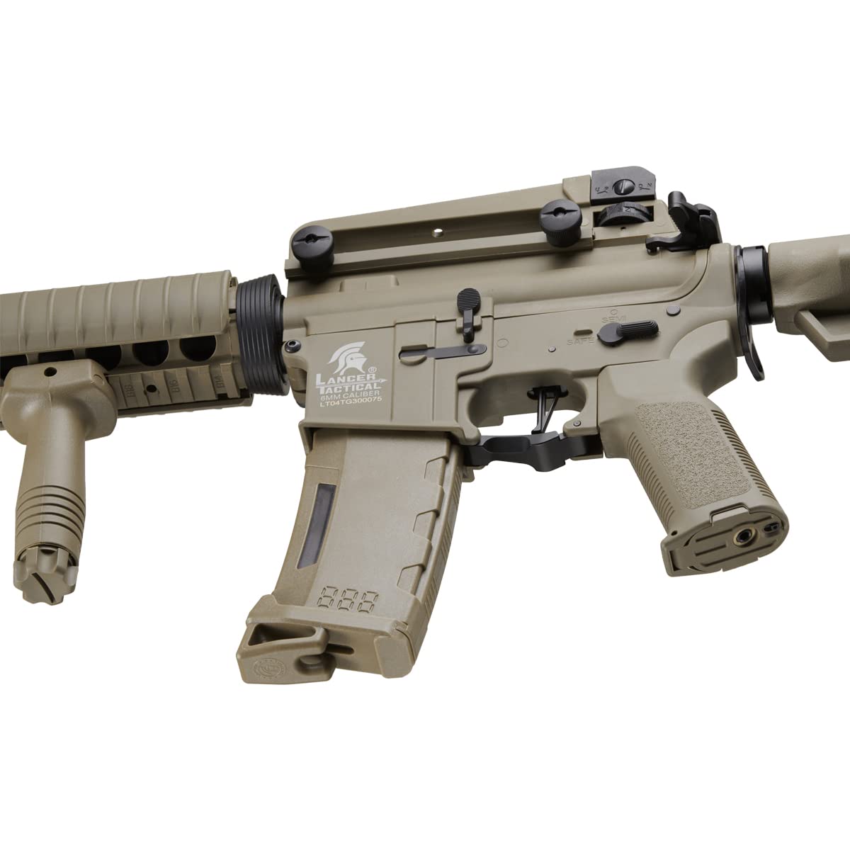 Lancer Tactical Gen 3 M4 SopMod Airsoft AEG Rifle - Programmable Electric Full/Semi-Auto Airsoft Gun for Tactical Training & Competitive Shooting | Outdoor & Indoor Airsoft Battles