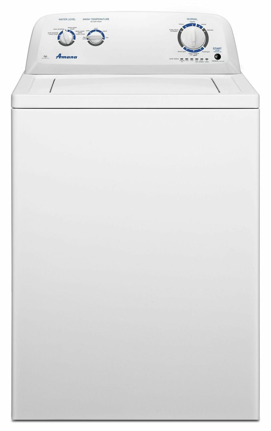 Amana NTW4516FW 3.5 Cu. Ft. White Top Load Washing Machine with Dual Action Agitator - Perfect for Small Laundry Rooms, Apartments, and Energy-Efficient Homes