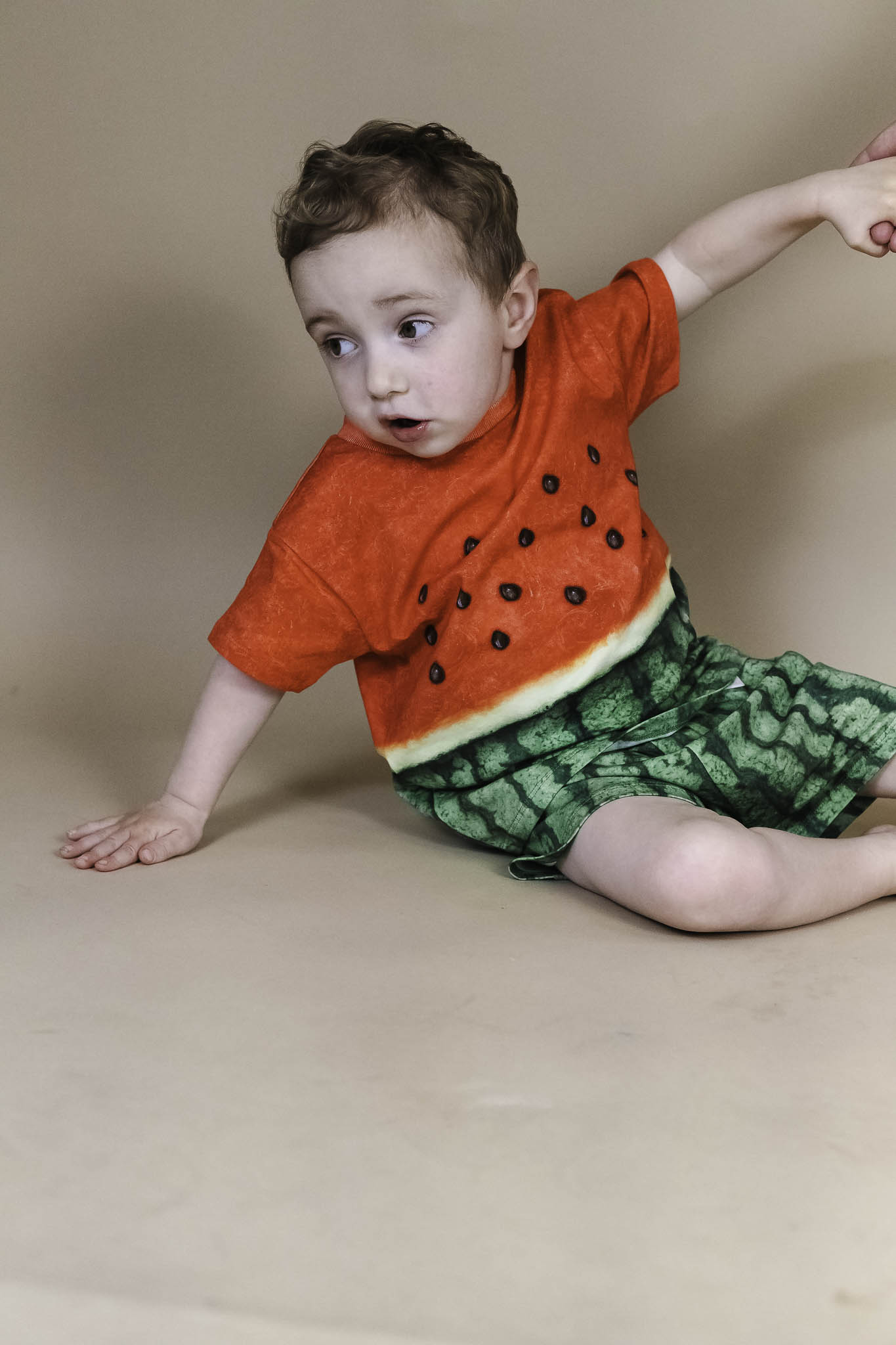 Enzo Be A Melon Graphic T-Shirt for Toddler Boys - Soft Cotton Short Sleeve Tee for Playdates, Daycare & Summer Outfits