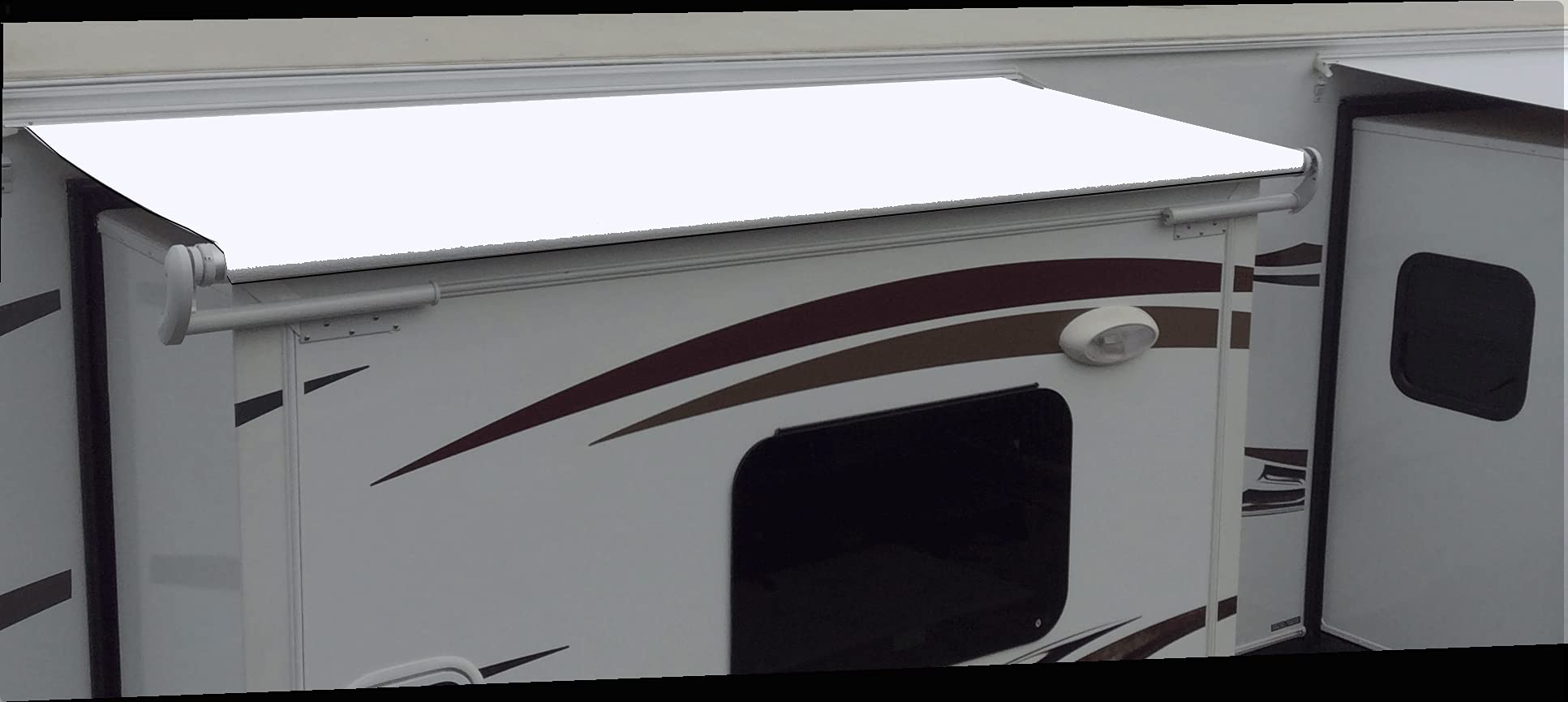 Premium RV Slide Out Awning Fabric - Durable White Waterproof Material with 3-Year Warranty - Multiple Sizes Available (100