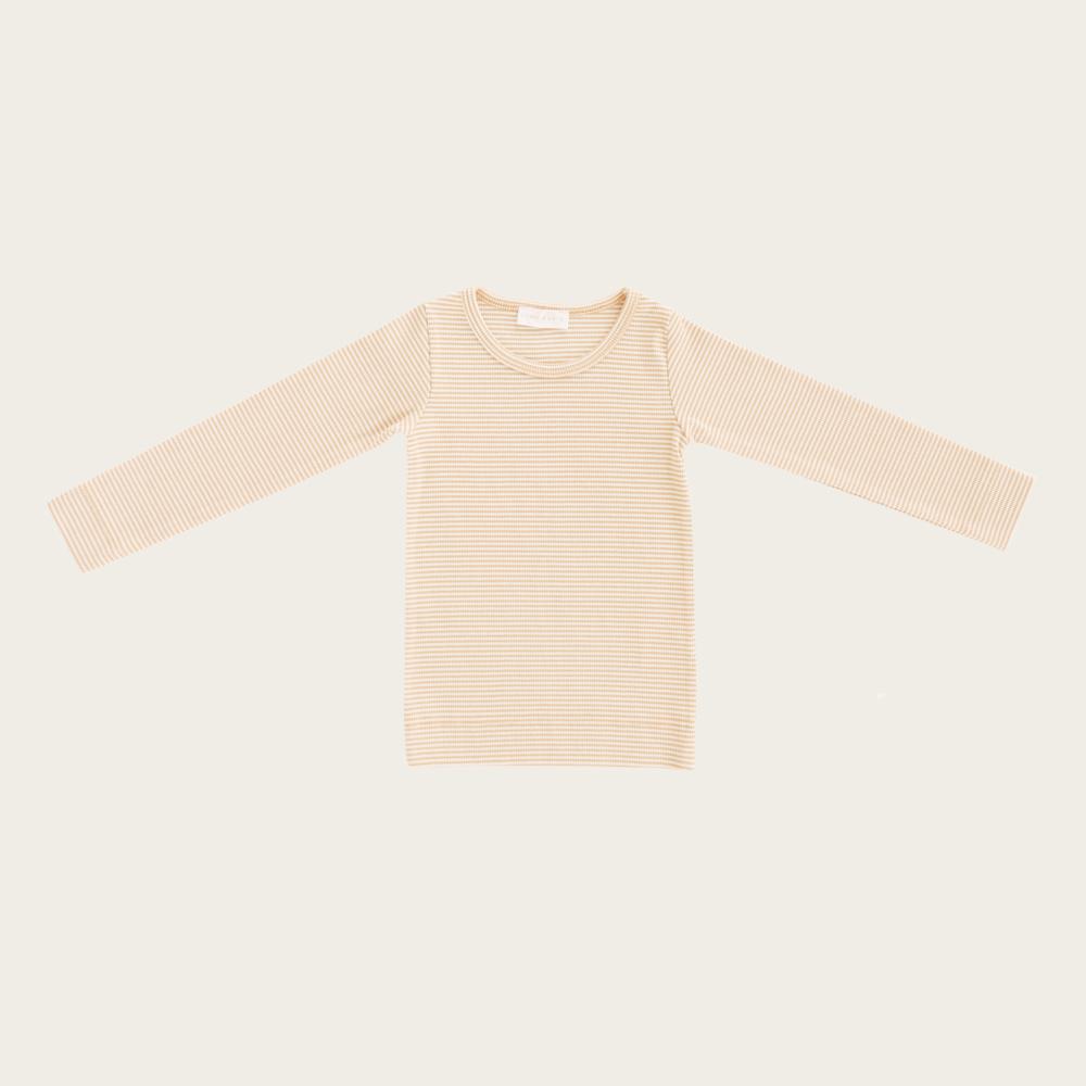 Charlie Top Honey Peach Stripe Women's Casual T-Shirt - Soft Cotton Summer Tee for Outfits, Streetwear & Everyday Wear