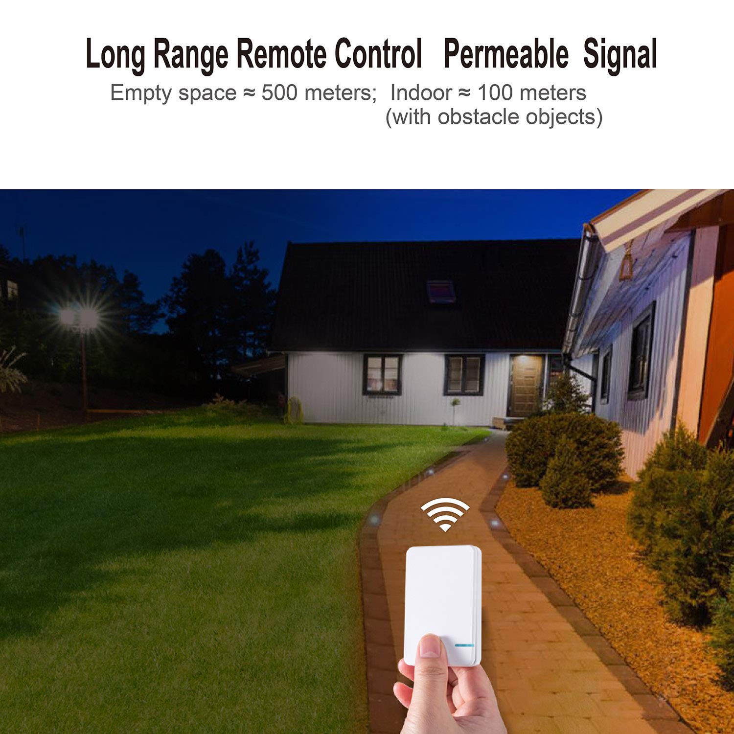 Thinkbee Wireless Light Switch Mini - No Wiring Required, 1969ft Outdoor & 328ft Indoor Remote Control for LED Lights, Ceiling Lights & Lamps (Switch Only) - Perfect for Bedrooms, Living Rooms, Porches & Smart Home Automation