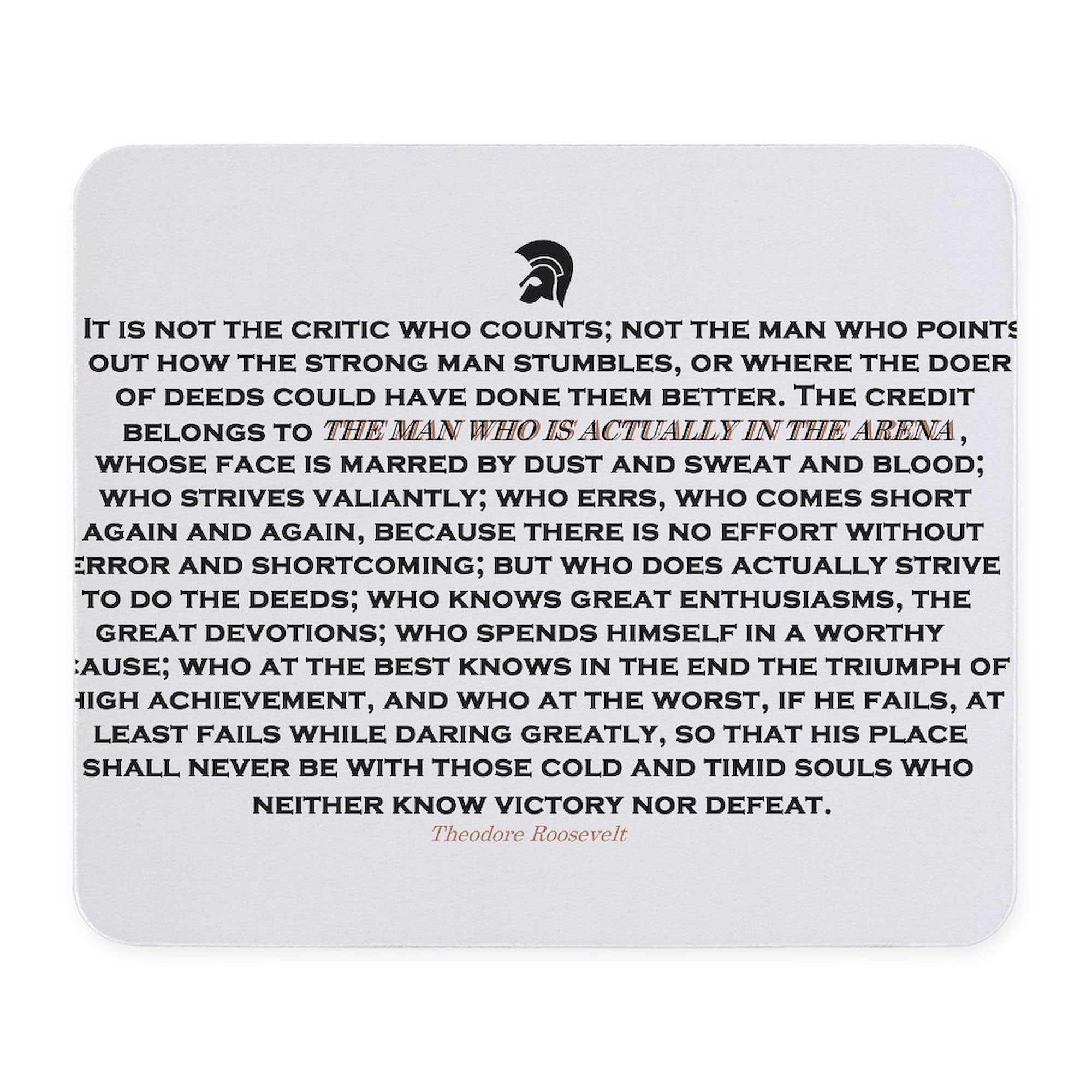 Non-Slip Rubber Gaming Mouse Pad - Man in The Arena Design for PC & Office Use | Perfect for Gamers & Workstations