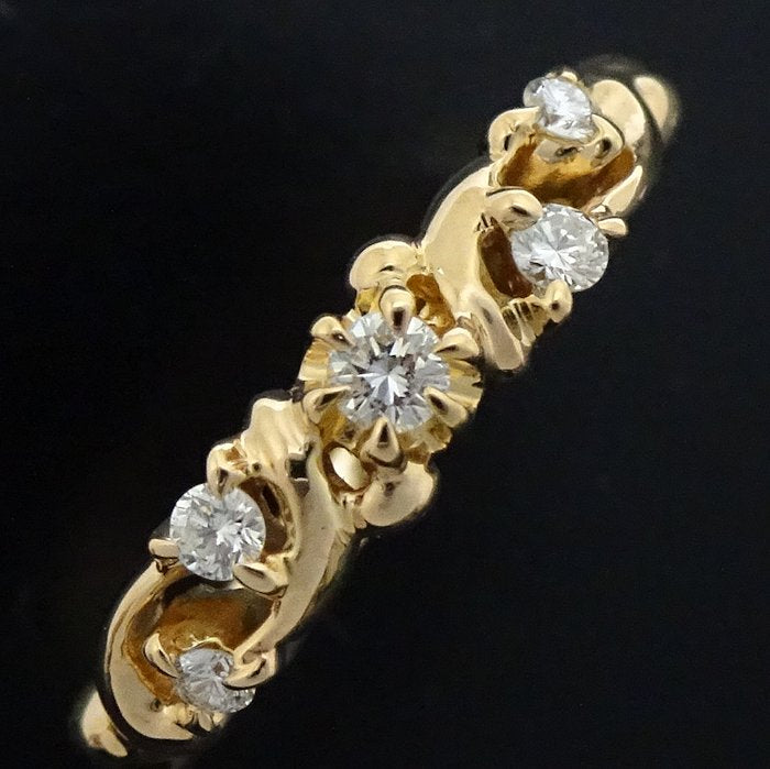 4℃ Diamond Ring K18YG Yellow Gold - Elegant 18K Gold Jewelry for Women, Perfect for Engagement, Wedding & Anniversary Gifts
