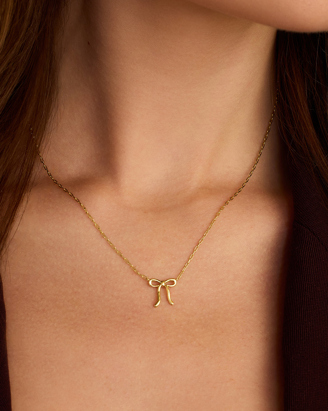 Elegant Bow Necklace for Women - Dainty Gold or Silver Pendant Jewelry Gift for Her - Perfect for Weddings, Parties & Everyday Wear