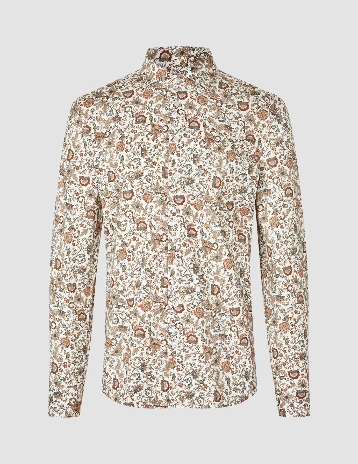 Classic Slim Fit Copper Bloom Shirt for Men - Stylish Casual & Business Wear for Office, Date, and Everyday Outfits