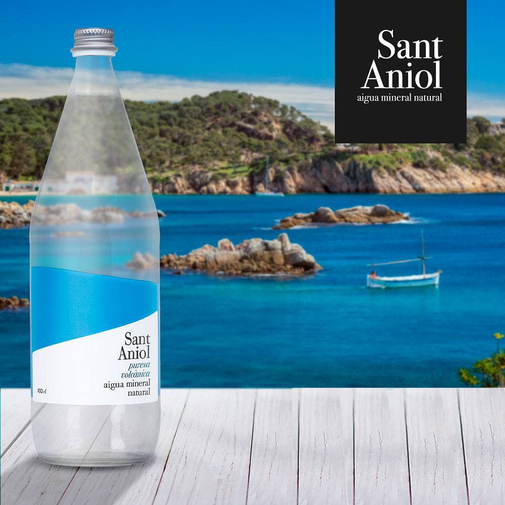 Sant Aniol Still Natural Mineral Water - 750ml (12 Glass Bottles) - Premium Spanish Spring Water for Home, Office & Gourmet Dining