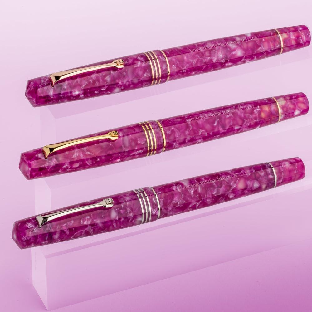 Leonardo Fountain Pen Momento Zero - Premium Stainless Steel Nib, Lavender Purple Luxury Writing Instrument for Calligraphy & Signature | Elegant Gift for Professionals, Writers & Collectors | Perfect for Office, Journaling & Special Occasions