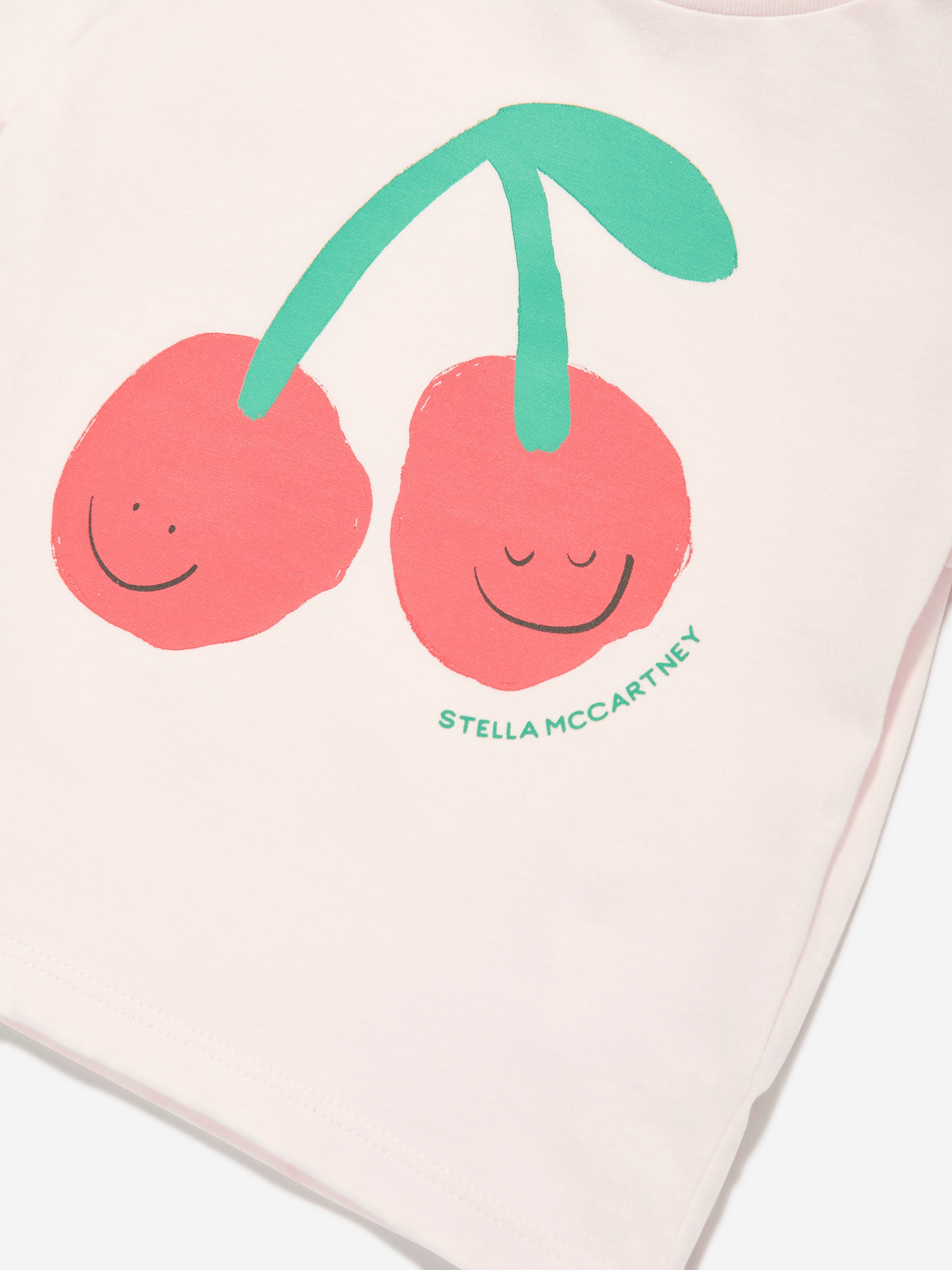 Adorable Pink Cherry Print Baby Girls T-Shirt - Soft & Comfortable for Playtime & Outings