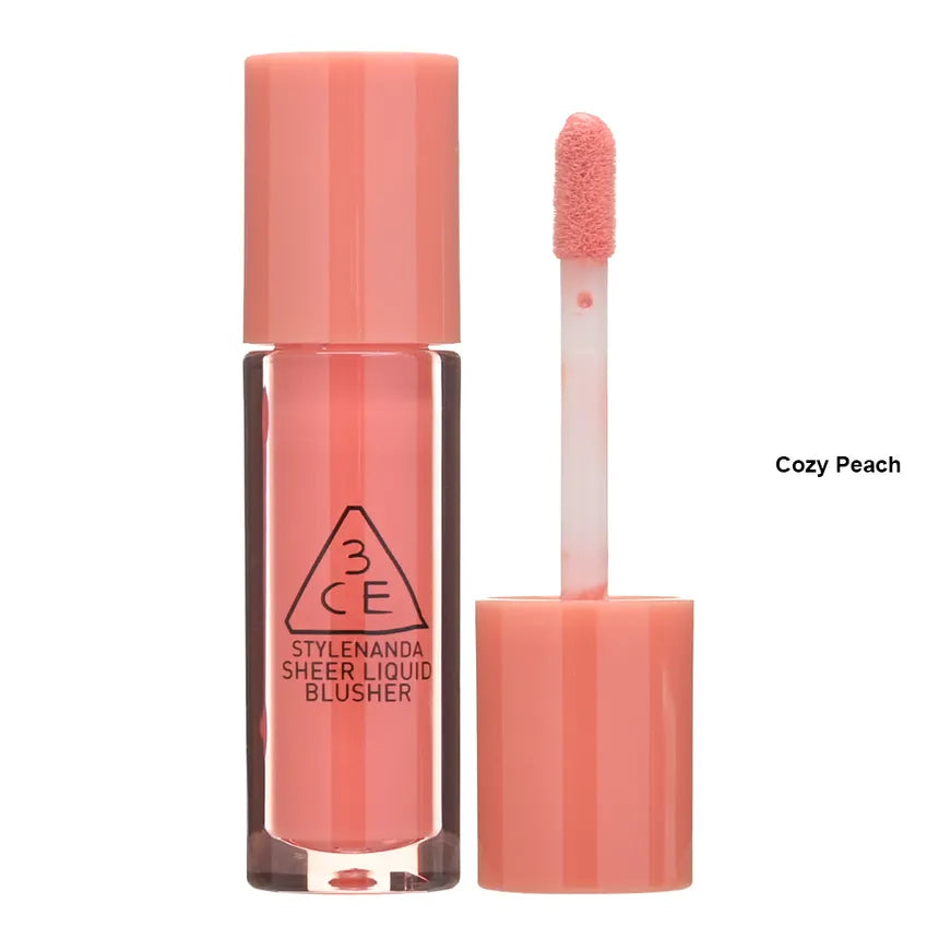 3CE Sheer Liquid Blusher 3g - Natural Flush Cheek Tint for Dewy Makeup Look | Perfect for Everyday Wear & Special Occasions