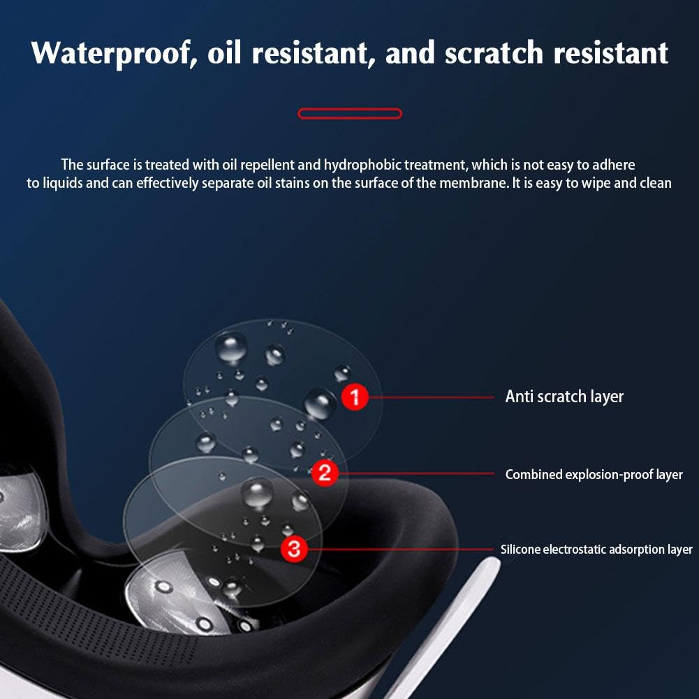 VR Lens Protector for Meta Quest 3 - Anti-Scratch Cover Accessories for Meta Headset 3 - Perfect for Gaming, Virtual Reality Experiences & Headset Protection