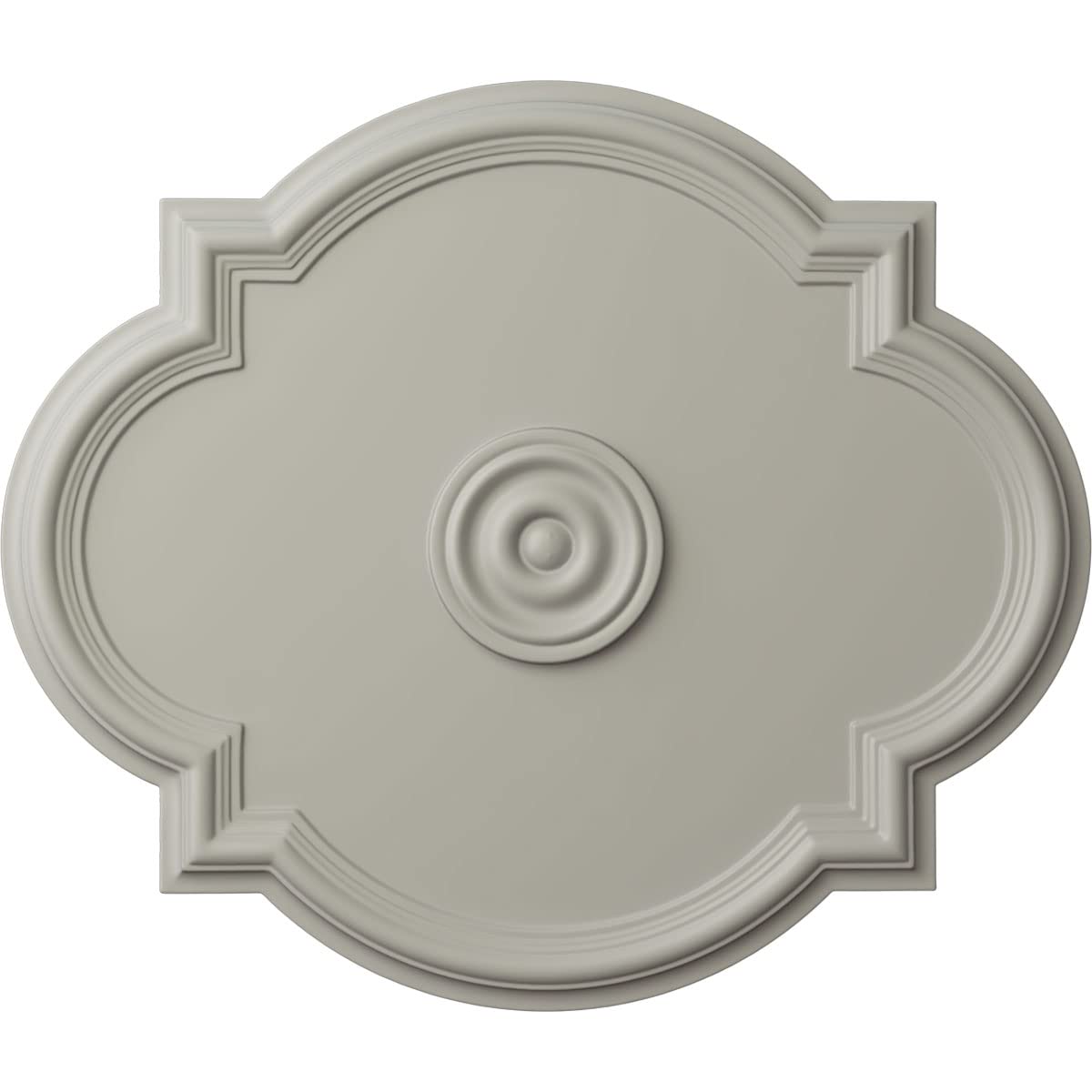 Ekena Millwork CM24WAPCF Waltz Ceiling Medallion - 24 Inch White Hand-Painted Cream Pot Design for Victorian & Classic Home Decor - Perfect for Dining Room, Bedroom & Wedding Venue Lighting Accents