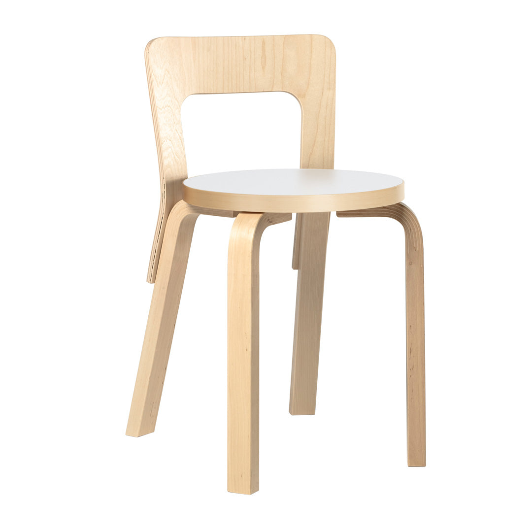 Original Alvar Aalto Chair 65 by Artek - Iconic Scandinavian Modern Design for Living Room, Dining Room & Office - Mid Century Modern Furniture for Home & Workspace