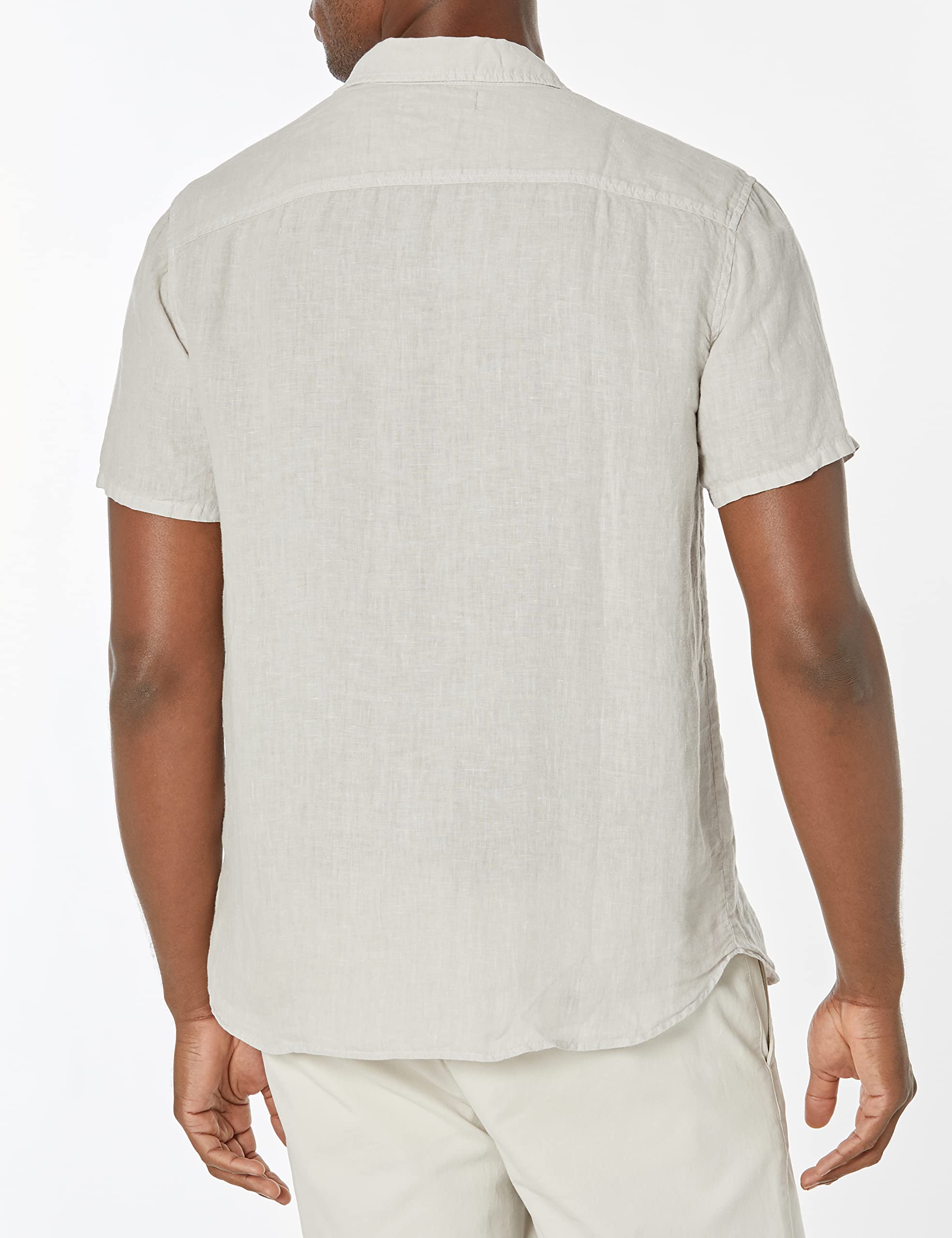Velvet by Graham & Spencer Men's Mackie Woven Linen Short Sleeve Button Down Shirt - Casual Summer Wear for Beach, Office & Outdoor Activities