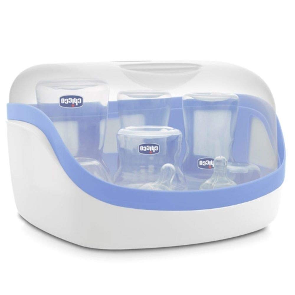 Chicco 00065846500000 Microwave Baby Bottle Sterilizer - Safe & Fast Bottle Cleaning for Newborns & Infants - Perfect for Daycare, Travel & Home Use