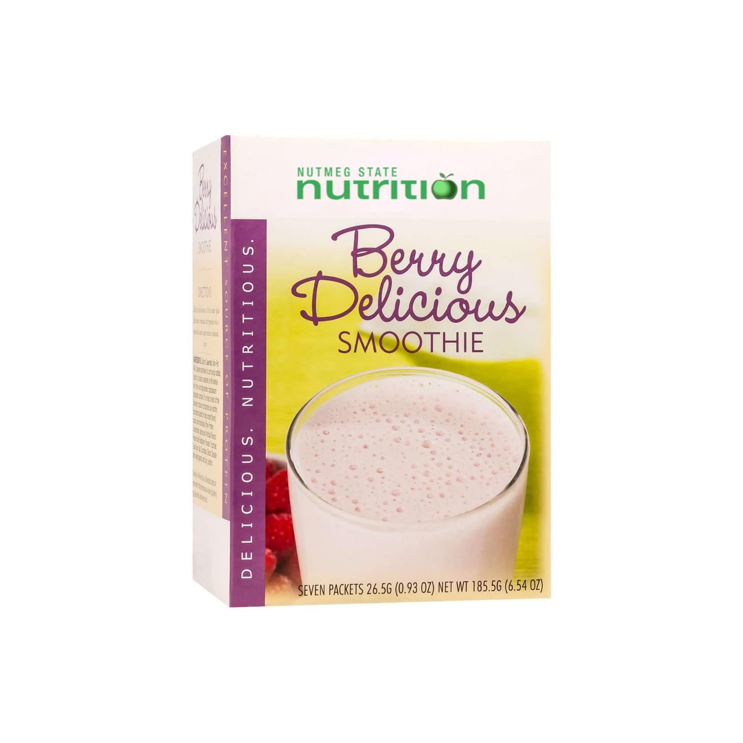 Nutmeg State Nutrition High Protein Meal Replacement Smoothie - Low Calorie, Low Fat, 15g Protein, Ideal Protein Compatible, 7 Servings (Berry Flavor) | Perfect for Weight Loss, Post-Workout Recovery & Busy Lifestyle