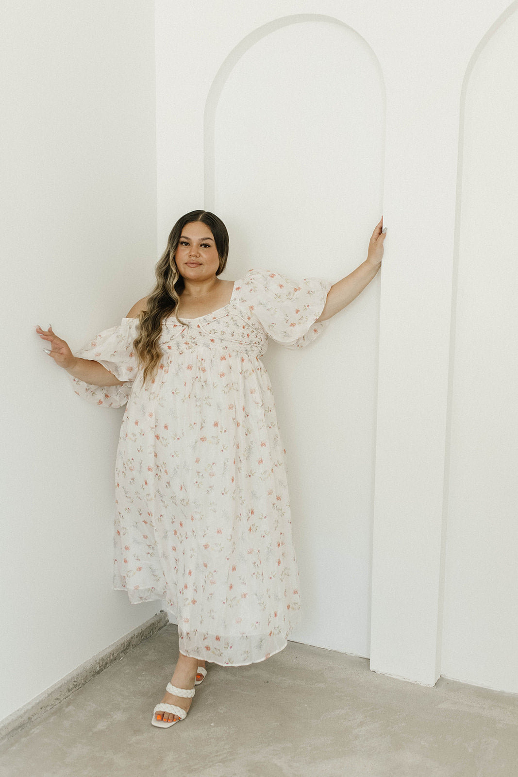 Harlow Maxi Dress - Tiny Pink Floral Print, Bump Friendly Maternity Dress, Inclusive Sizing S-3XL | Perfect for Summer Weddings, Beach Vacations & Casual Outings
