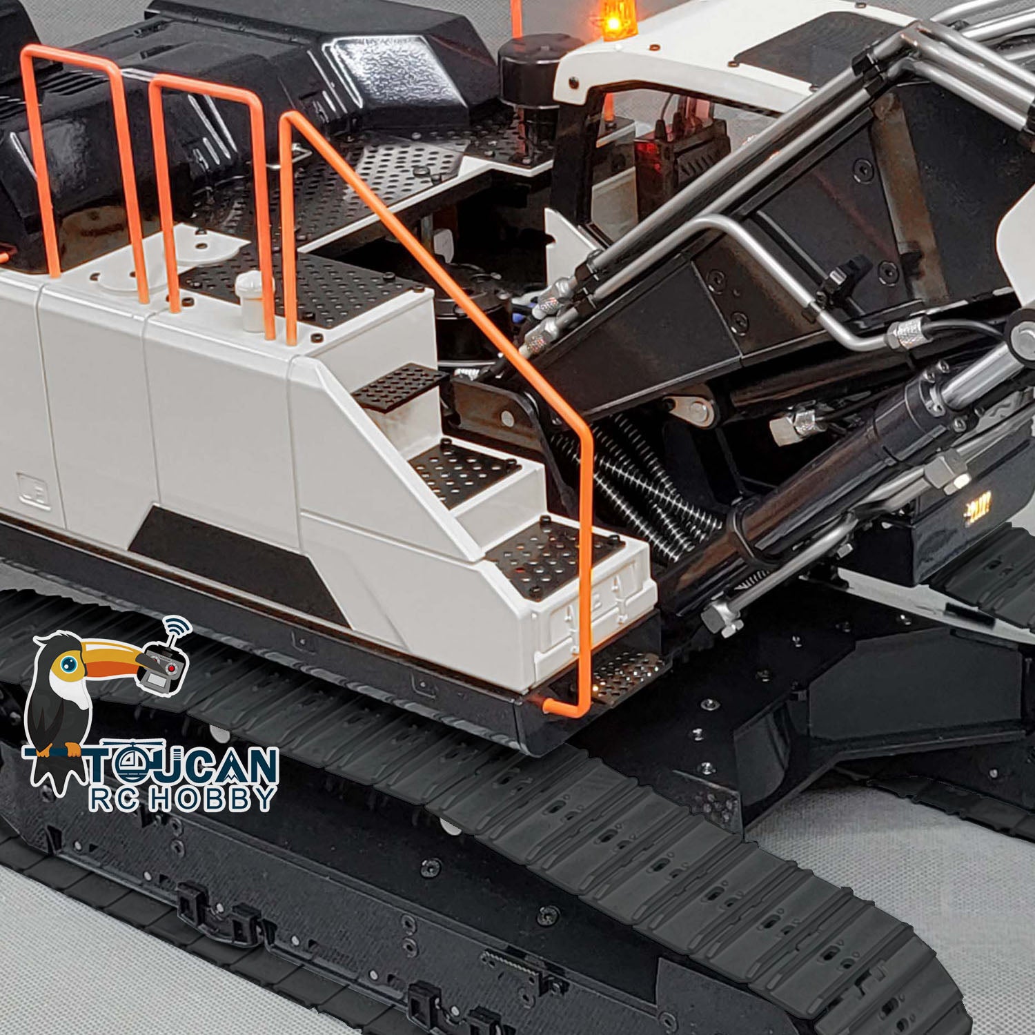 1:14 Scale MTMODEL EC380 Metal Hydraulic Tracked Excavator RC Construction Vehicle - 3 Arms Heavy Duty Digger Machine for Construction Site Simulation & RC Hobby Enthusiasts