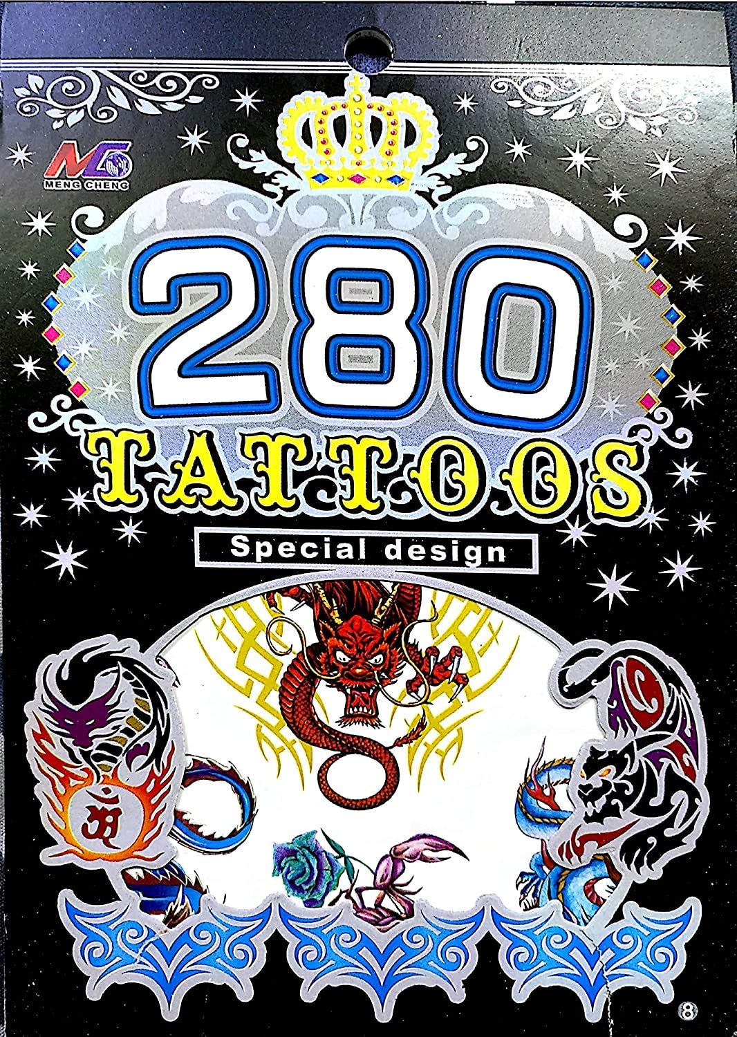 Arpit Mart Temporary Tattoos - 31 Fun Body Art Stickers for Kids Birthday Parties, Return Gifts & Costume Events (5 Book Set) | Safe, Washable & Easy to Apply