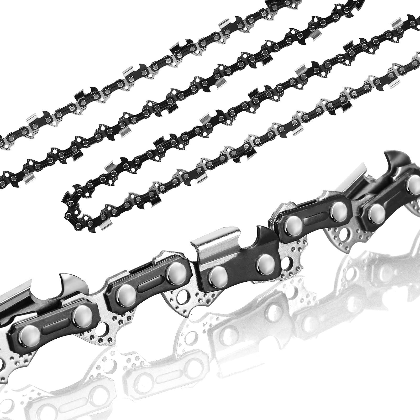 2 Pack 16 Inch Chainsaw Chains 3/8 LP .050