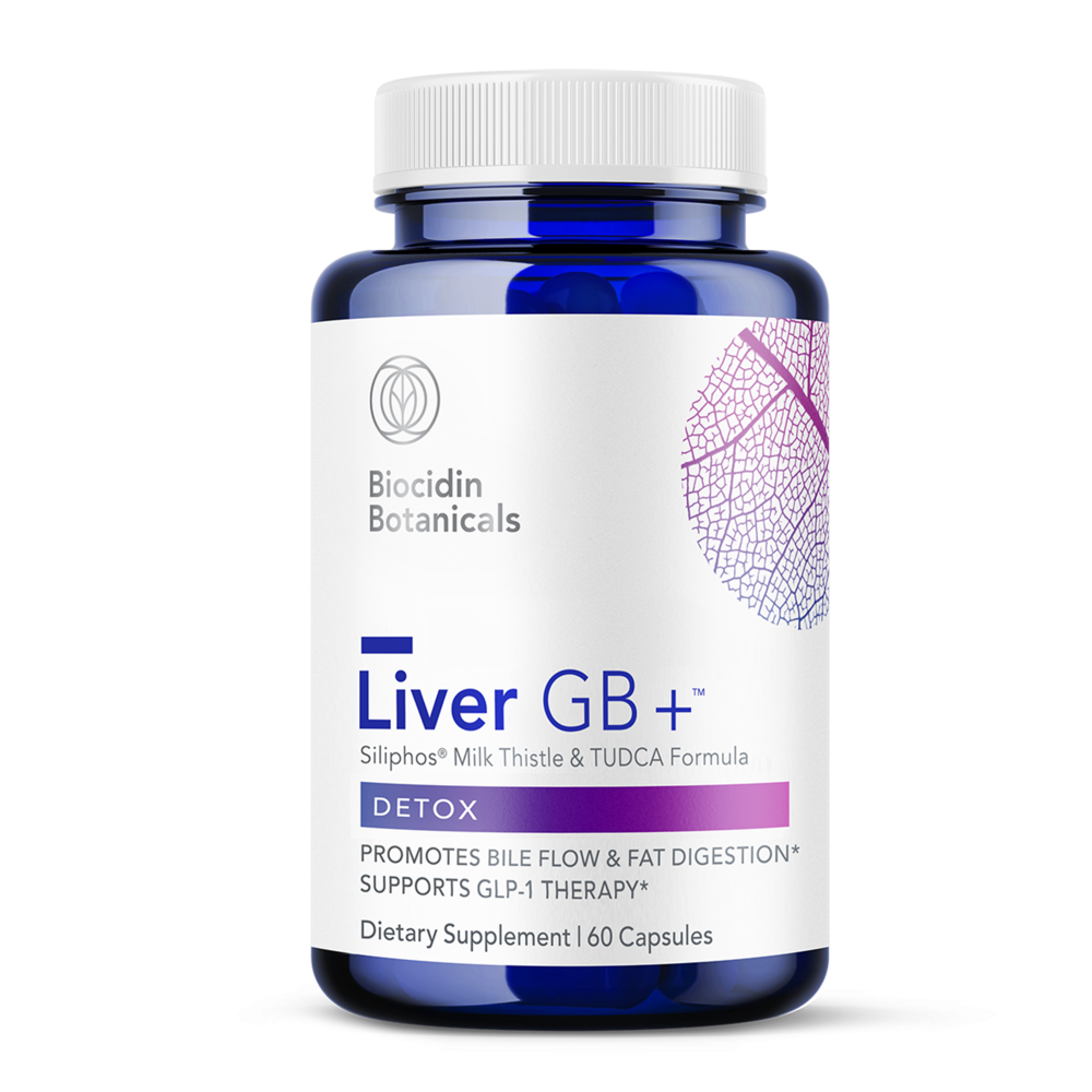 Biocidin Botanicals Liver GB+ Supplement - 60 Capsules for Liver Support & Detox | Natural Herbal Formula for Digestive Health & Cleansing | Ideal for Daily Wellness & Detox Routines