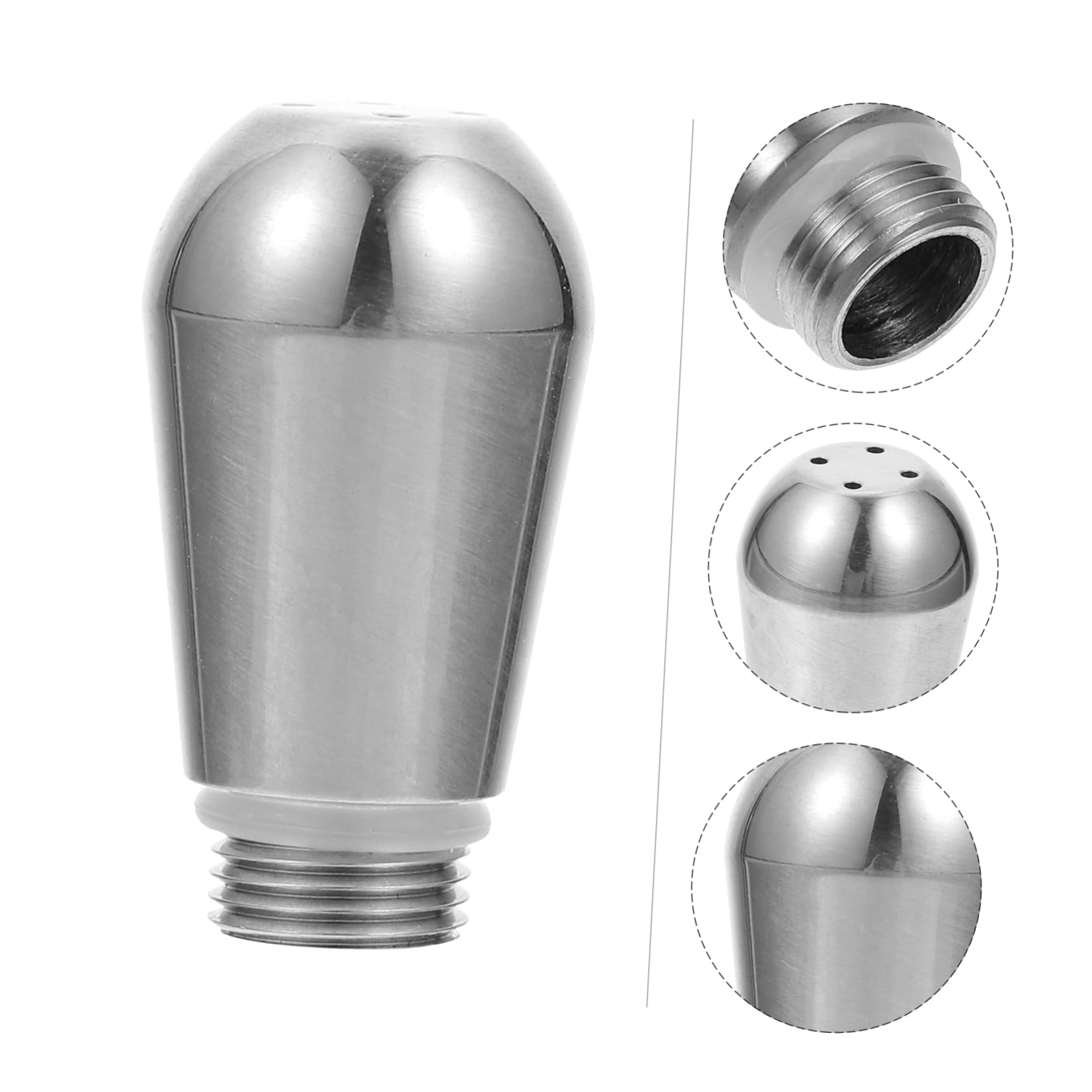 Hemoton 1Pc Reusable Stainless Steel Coffee Machine Steam Nozzle - 4 Hole Espresso Foam Maker Spout Replacement Part for Coffee Makers | Perfect for Home Baristas & Cafe Use