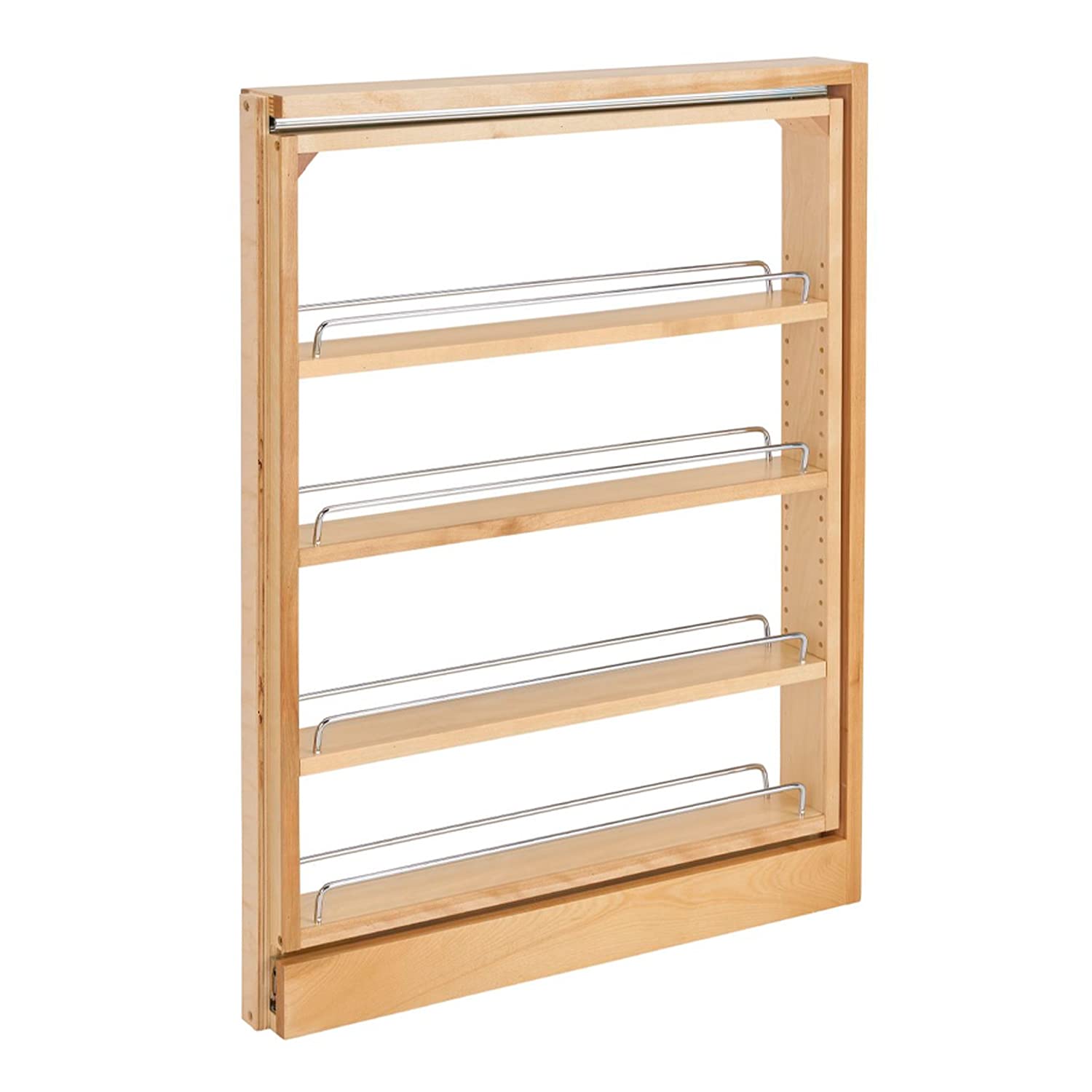 Rev-A-Shelf 432-BF-3C 3-Inch Wood Base Cabinet Pull-Out Organizer with Adjustable Shelves - Perfect for Kitchen, Bathroom & Pantry Storage Solutions