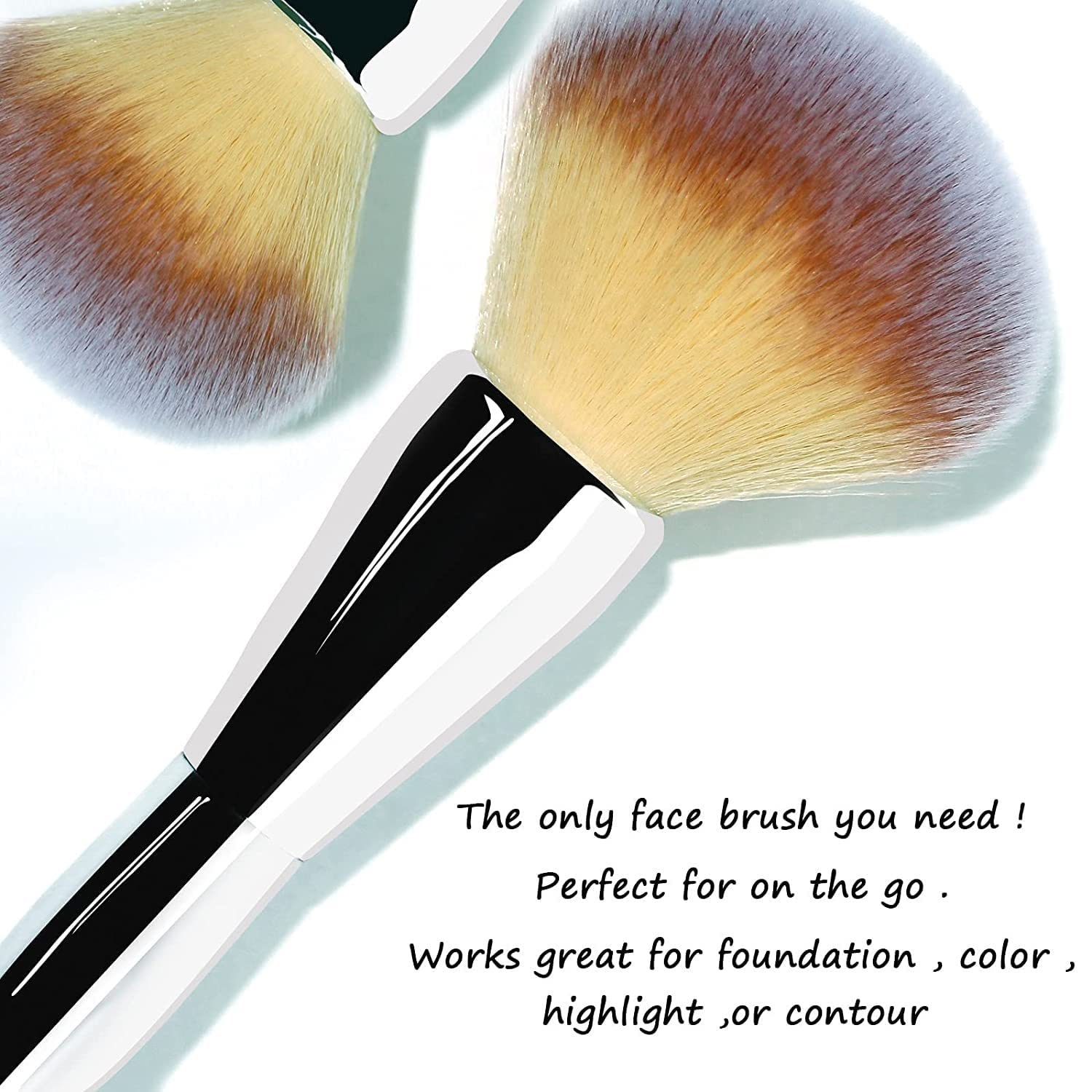 Professional Vegan Makeup Brush Set - Travel Friendly Multifunctional Eye Shader, Powder & Liquid Foundation Brushes for Full Coverage | Perfect for On-The-Go Makeup & Professional Makeup Artists