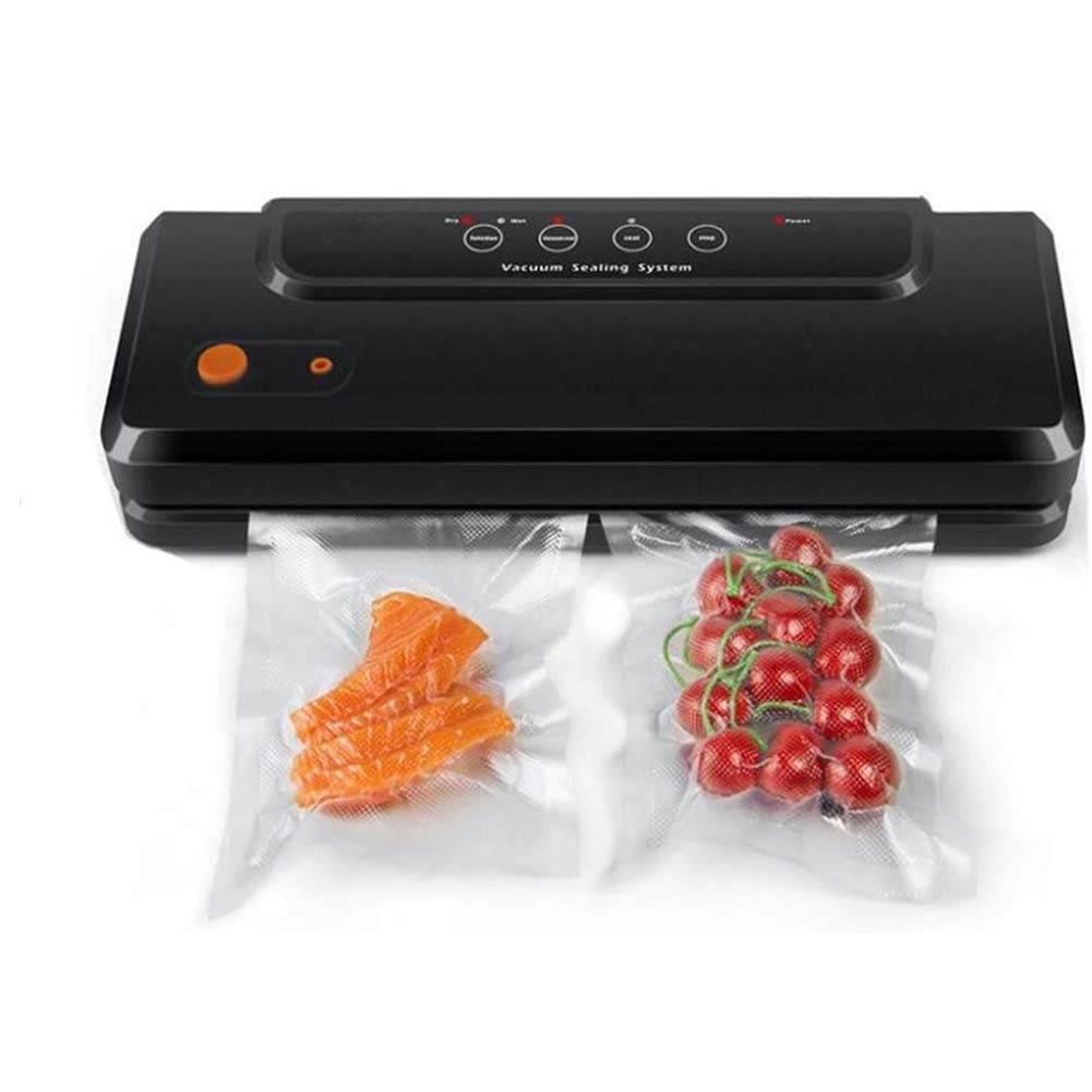 Automatic & Manual Portable Vacuum Sealer Machine - One-Touch Food Preservation System for Dry & Moist Foods - Includes 10 Sealer Bags (17x25cm & 25x30cm) - Perfect for Camping, Home Kitchen & Business Use - Extend Freshness for Meats, Cheese & Meal Prep