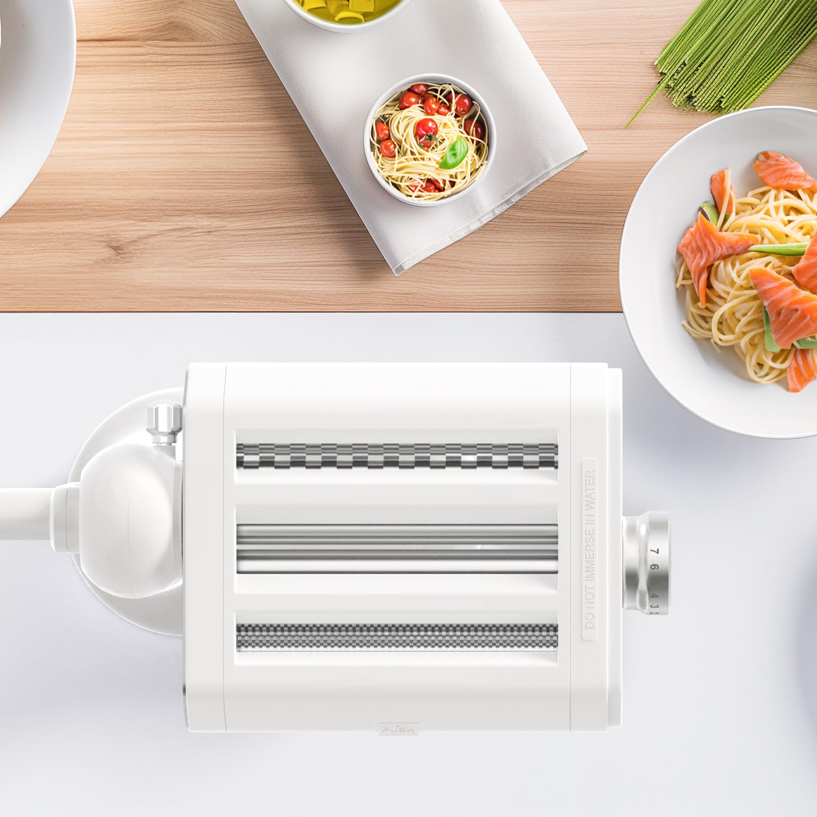 Cofun 3-in-1 Manual Pasta Maker Machine with 7 Adjustable Thickness Settings - Stainless Steel Pasta Roller & Cutter for Fettuccine, Spaghetti - Perfect for Homemade Italian Pasta, Family Cooking & Restaurant Use