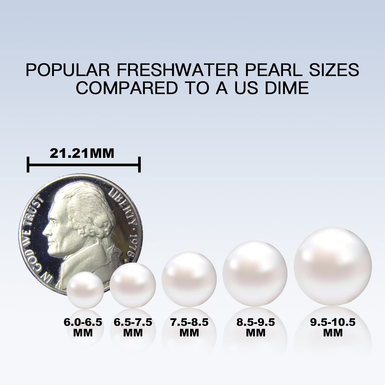 AAAAA Quality Freshwater Cultured Pearl Necklace for Women - Genuine Real Pearl Strand, Elegant Fine Jewelry Gift for Her - Perfect for Weddings, Parties & Special Occasions
