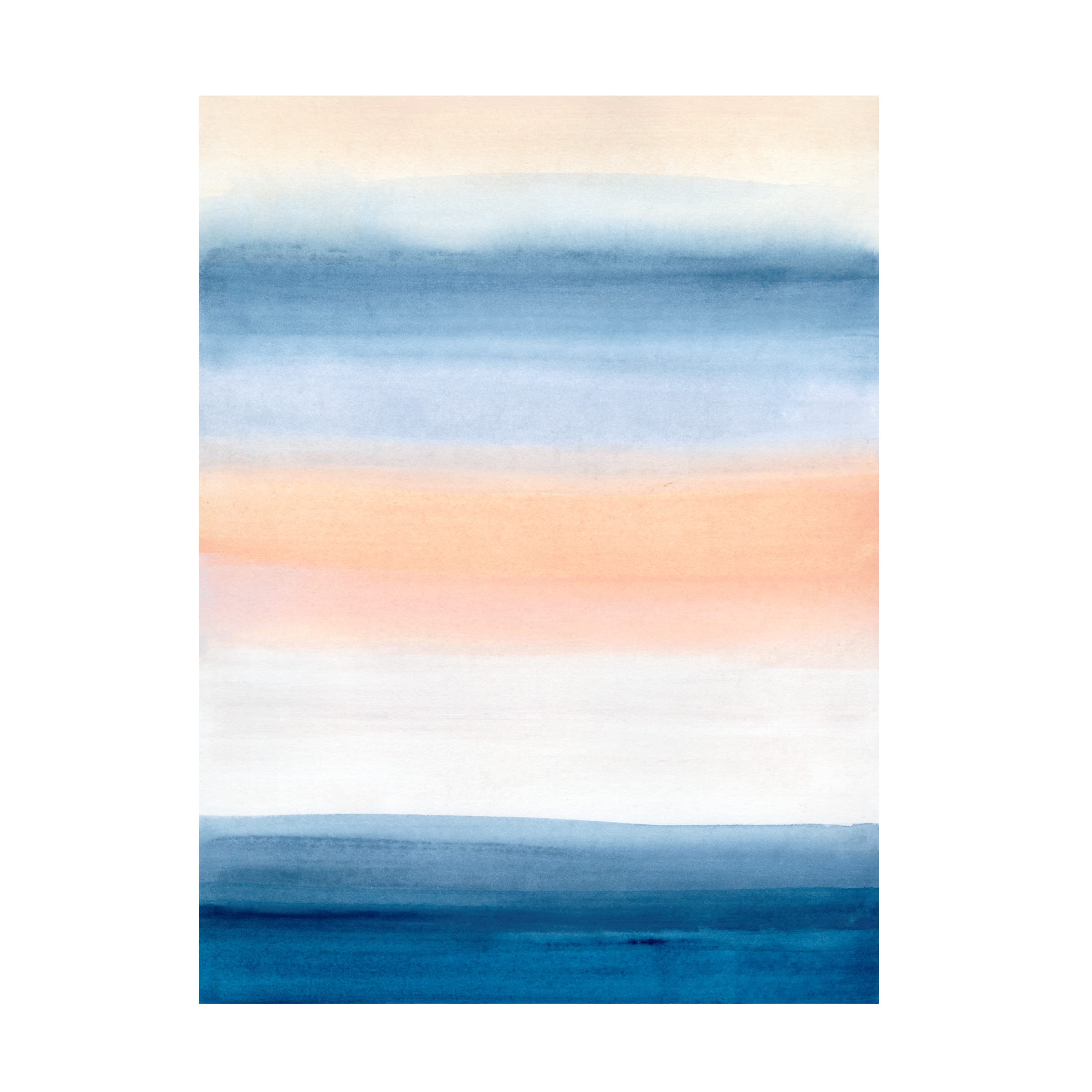 Trademark Fine Art 'Coastal Strata IV' Canvas Wall Art Print by June Erica Vess - Perfect for Beach House Decor, Coastal Living Room & Ocean Themed Bedroom