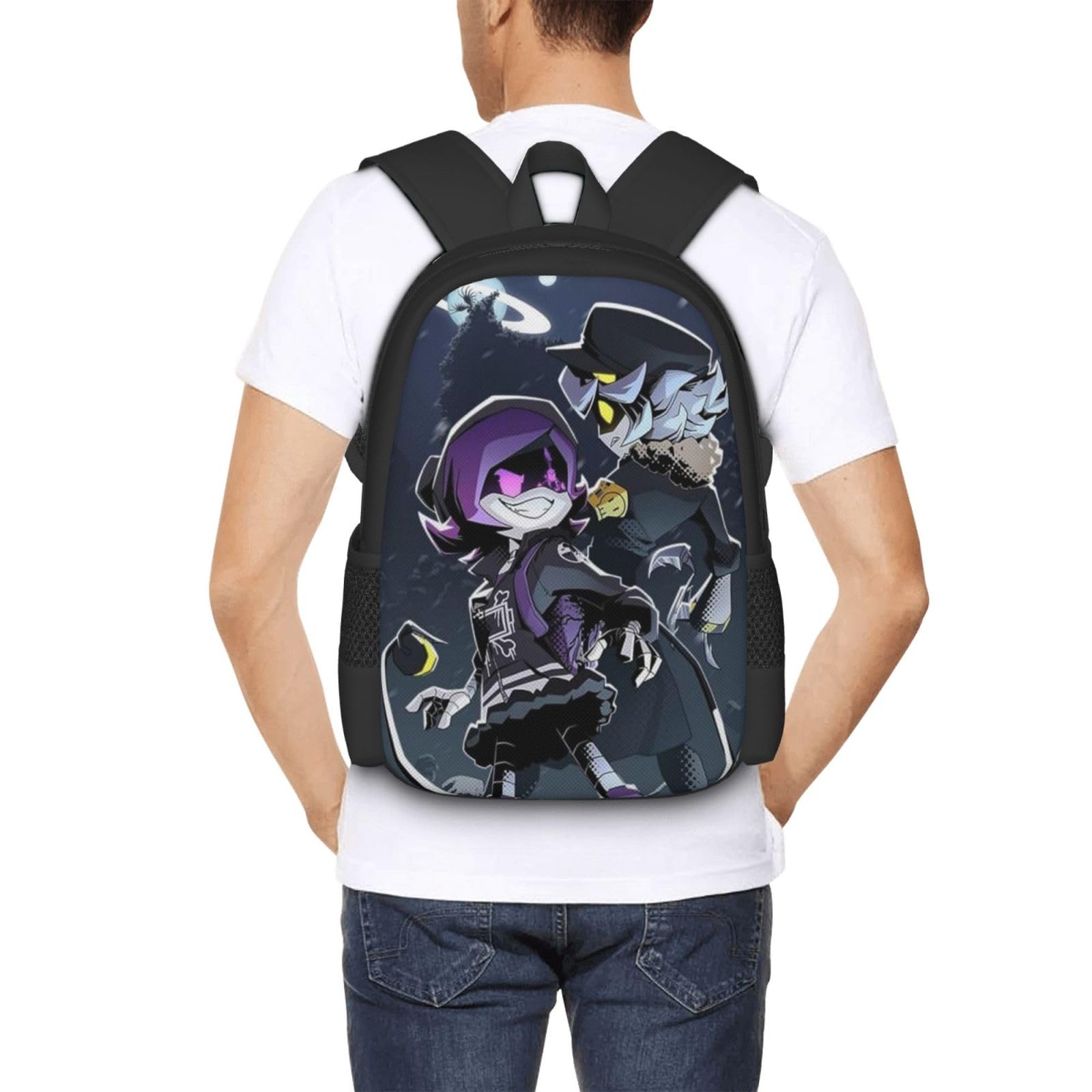 Murder Drones Themed Lightweight Large Capacity Laptop Backpack - Unisex 17 Inch Travel Backpack for School, Work & Outdoor Adventures