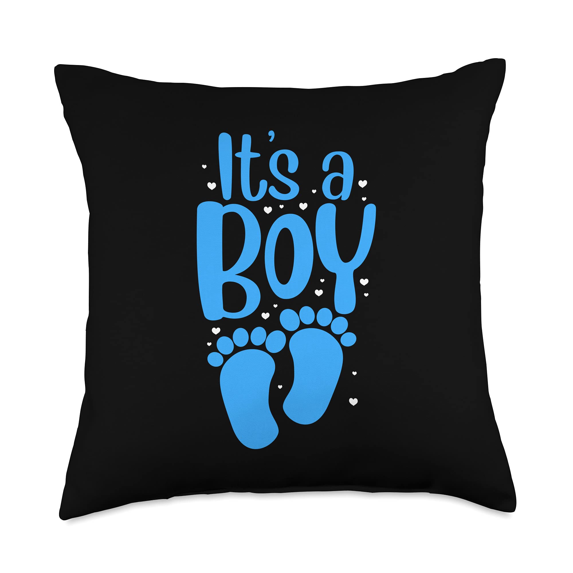 Gender Reveal Party Throw Pillow - It's A Boy Pregnancy Announcement Cushion - 18x18 Inch Multicolor Decor for Baby Shower, Nursery & Gender Reveal Celebrations