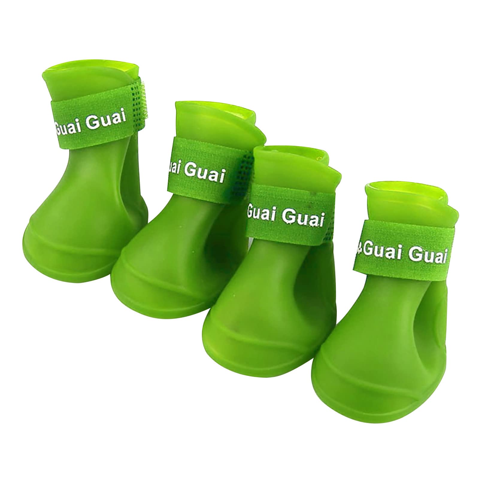 Waterproof Winter Dog Boots for Snow & Rain - Sporty Puppy Boots with Anti-Slip Sole - Green Pet Shoes Size M - Ideal for Outdoor Walks, Hiking & Cold Weather Protection