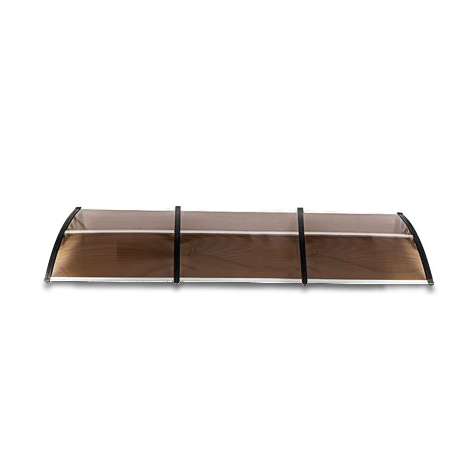 Brown & Black Patio Door Window Awning Canopy - 300 x 100cm Waterproof Rain Cover with Sturdy Holder - Perfect for Outdoor Door & Window Protection, Garden, Porch, and Balcony Shelter