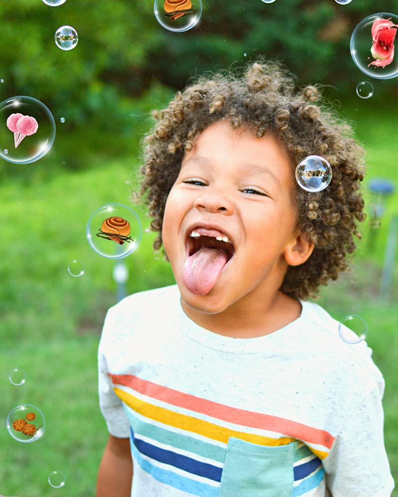 Natural Flavor Carnival Cotton Candy (2.5 Fl Oz, 4-Pack) - Lickable Bubble Solution for Kids & Pets | Refillable Bubble Toys | Perfect for Birthday Parties, Outdoor Play & Pet Entertainment