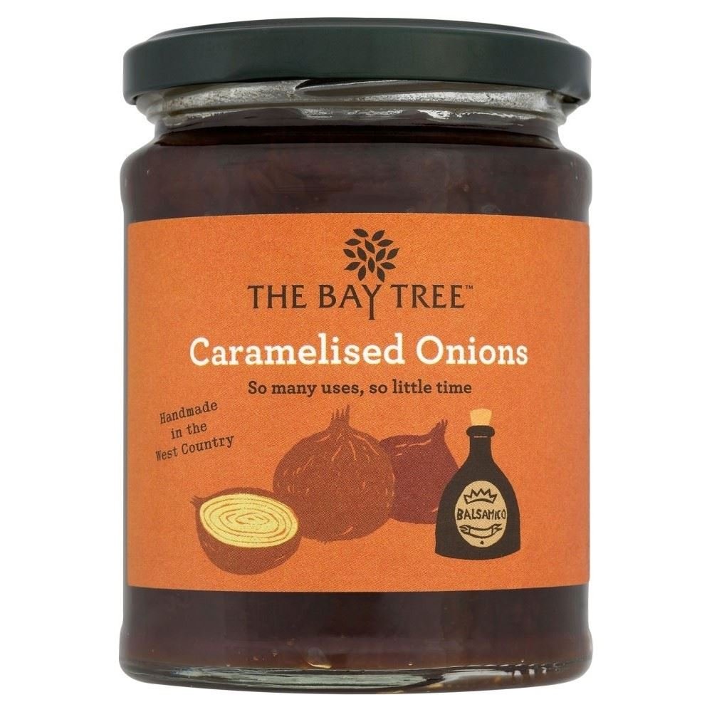 The Bay Tree Food Co. Caramelised Onions 310g Jar - Sweet & Savory Caramelized Onion Spread for Burgers, Sandwiches, Cheese Boards & Charcuterie - Gourmet Condiment & Dip