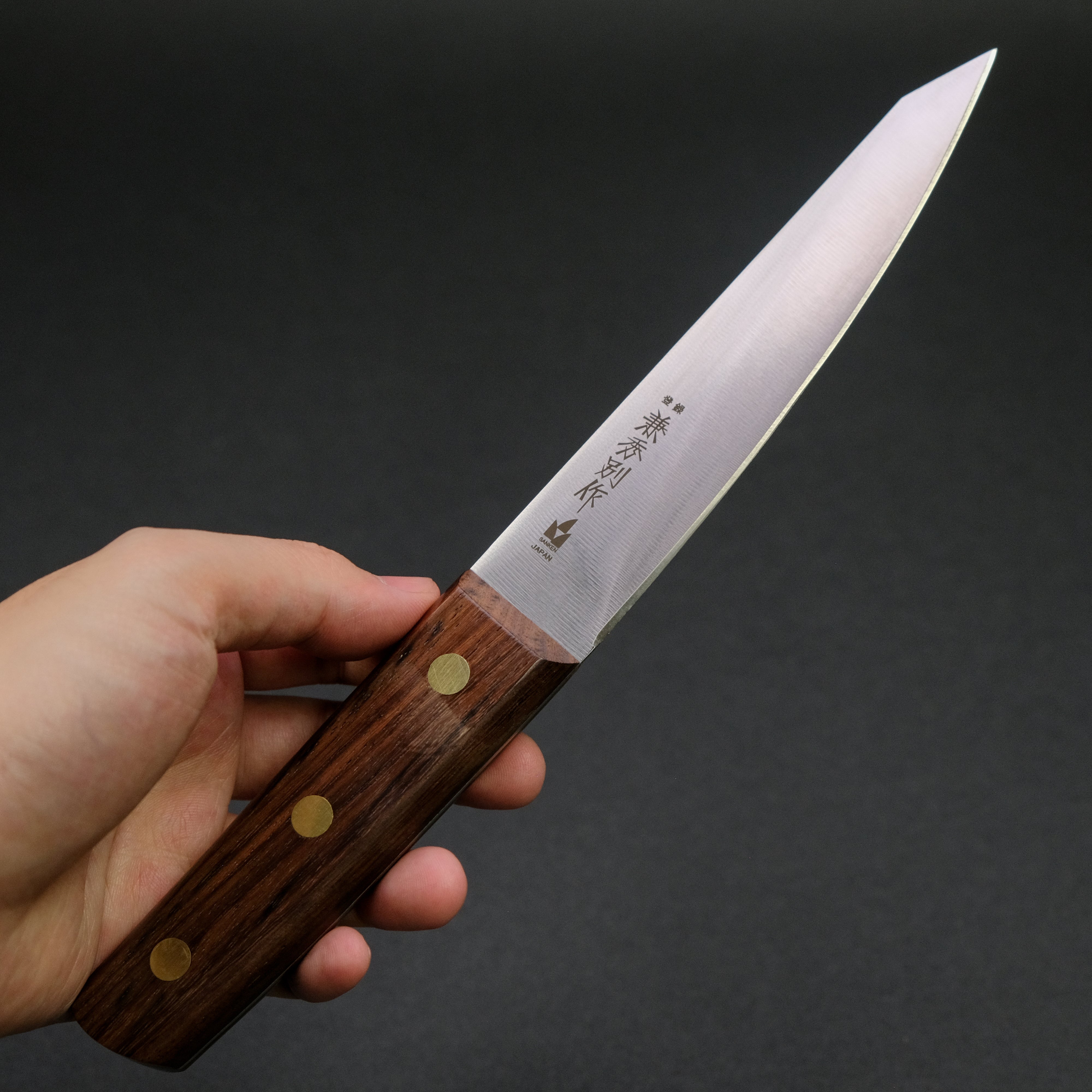 Premium Kanehide Bessaku Honesuki Maru 150mm Japanese Boning Knife with Rosewood Handle - Perfect for Poultry, Meat, and Sushi Preparation