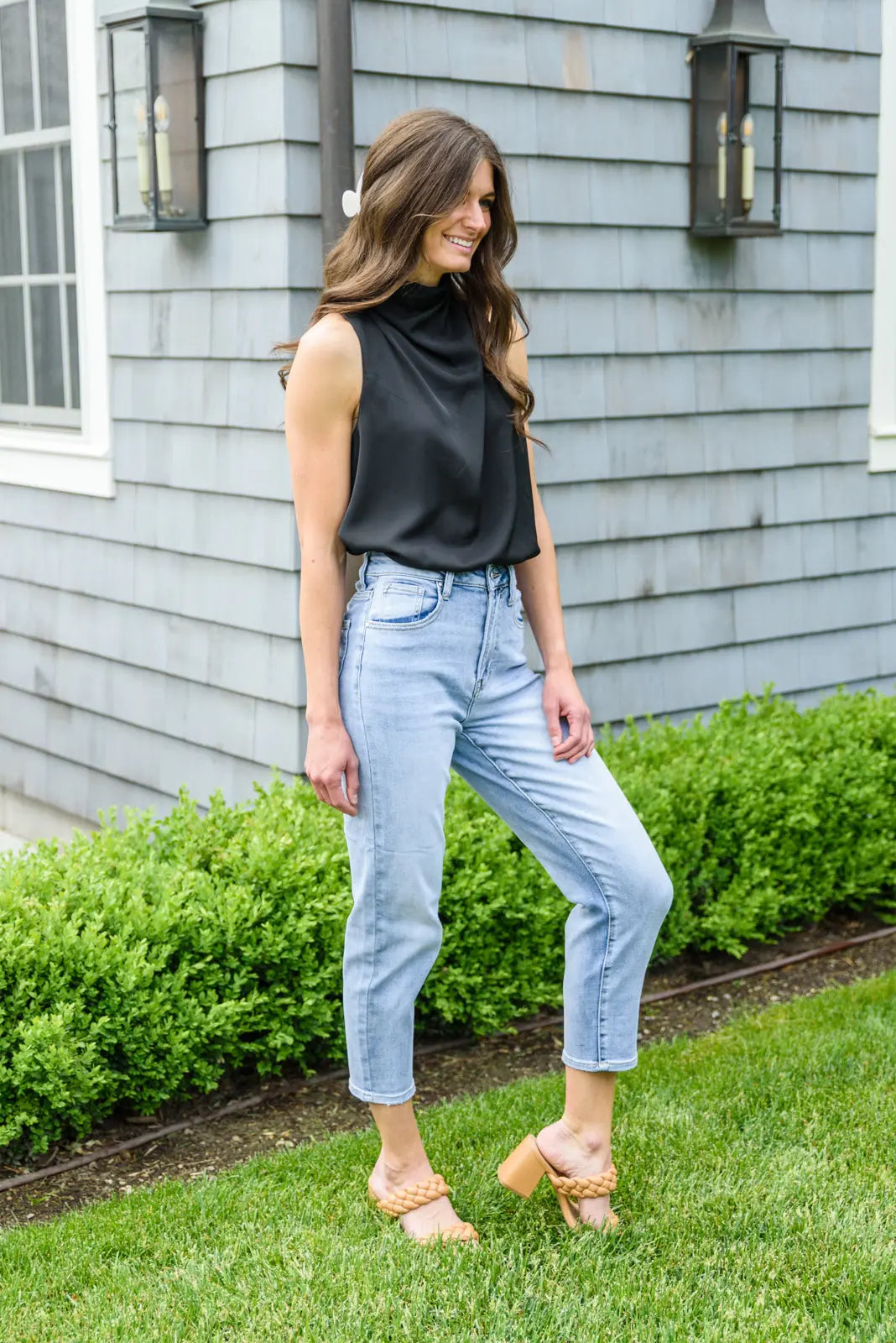 Stylish Mom Fit Jeans for Women - Comfortable High Waist Stretch Denim Pants for Casual Wear, Work & Everyday Outfits