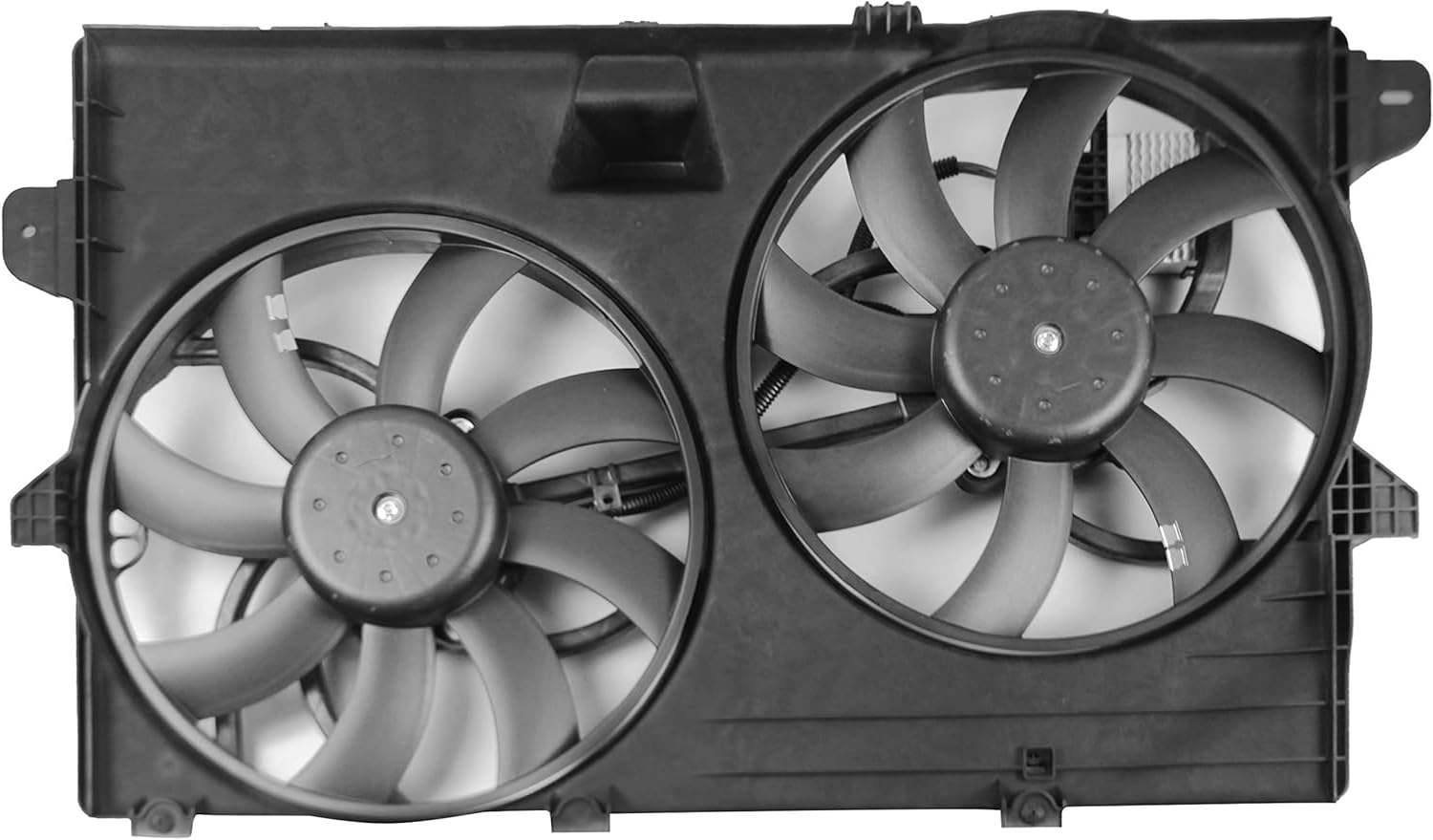 621-392 Engine Radiator Dual Cooling Fan Assembly for Ford Edge 2007-2014 & Lincoln MKX 2007-2015 V6 3.5L 3.7L - Replacement Part 7T4Z-8C607-A 7T4Z-8C607-B FO3115177 - Perfect for Overheating Prevention & Engine Cooling System Repair