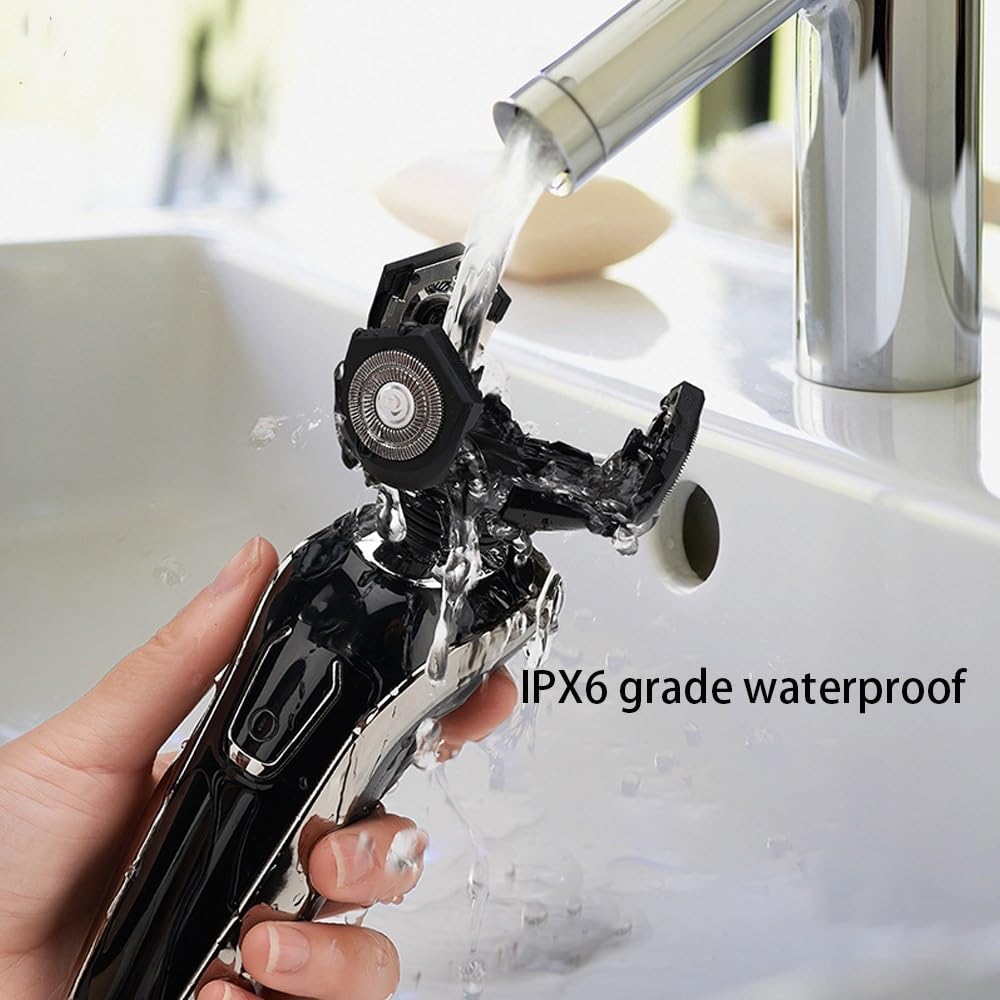5-in-1 Electric Head Shaver for Men - Rotary Beard Trimmer & Hair Clipper with Fast Charging | Perfect for Bald Head Shaving, Beard Grooming & Body Hair Trimming at Home or Travel