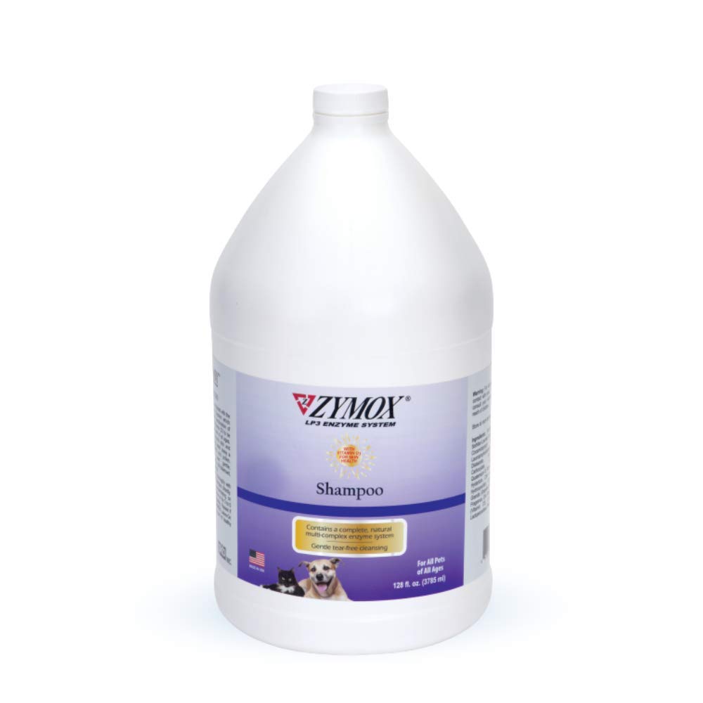 Zymox Enzymatic Shampoo for Dogs & Cats - 1 Gallon with Vitamin D | Gentle Pet Shampoo for Itchy Skin, Allergies & Odor Control