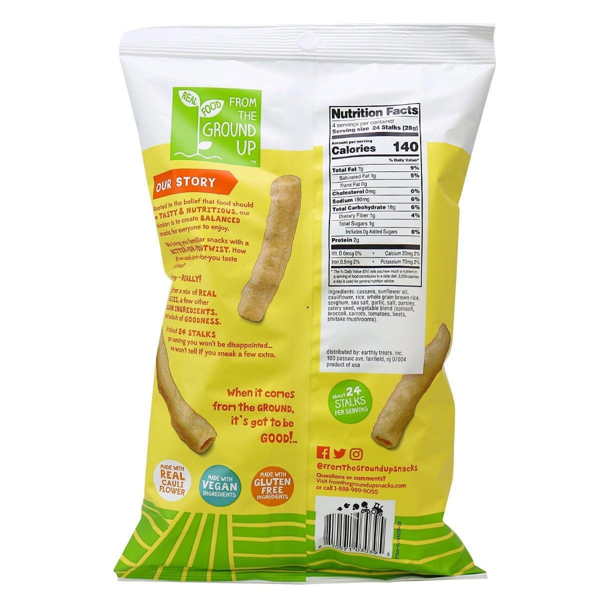 Organic Cauliflower Stalks with Sea Salt - Crunchy Vegan Snack for Healthy Eating, Keto & Paleo Diets - Perfect for On-the-Go, Office Snacks & Road Trips