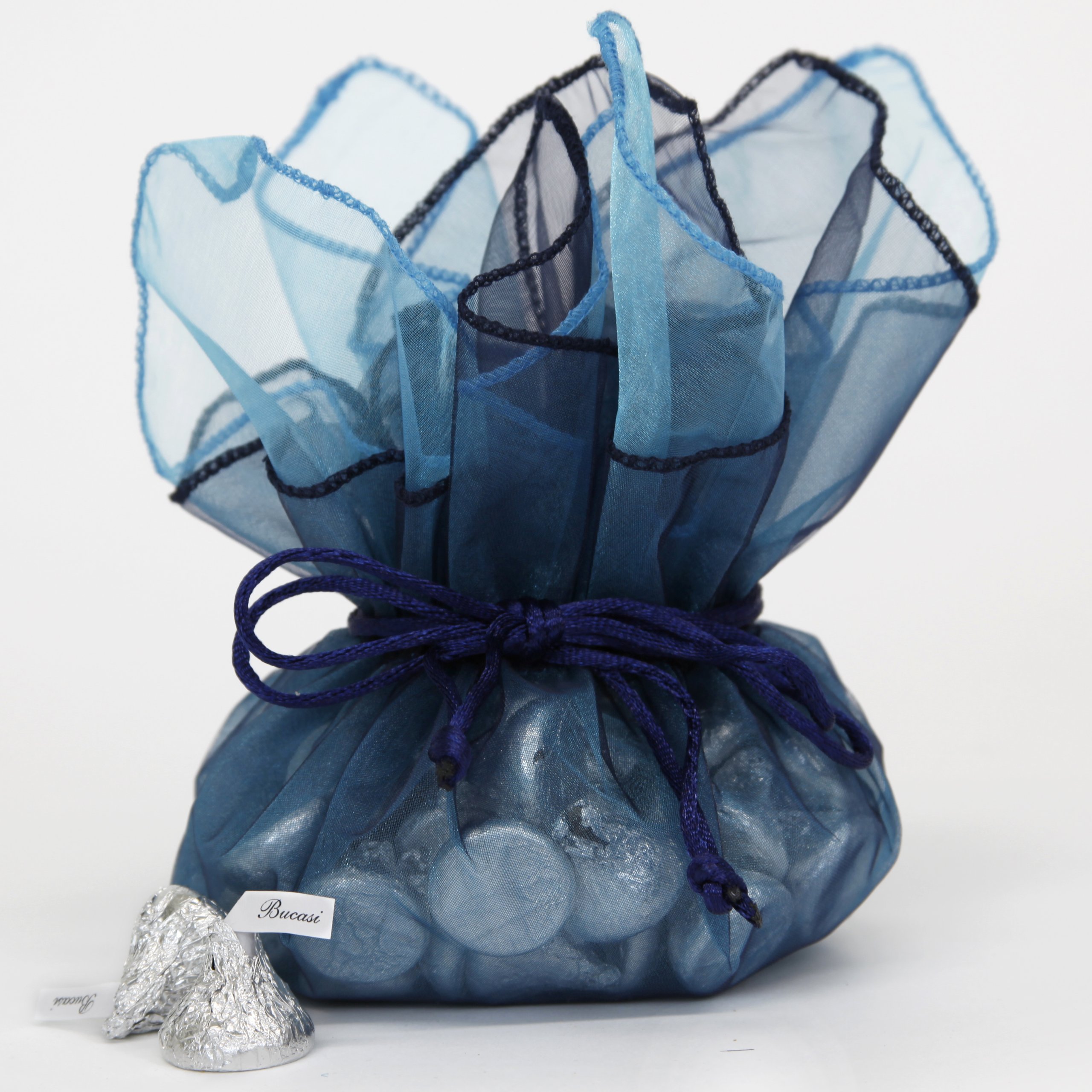 30 Designer Organza Fabric Gift Bags - Premium Party Favor Pouches for Weddings, Baby Showers & Events (Blue Aqua) | Elegant Jewelry, Candy & Small Gift Packaging